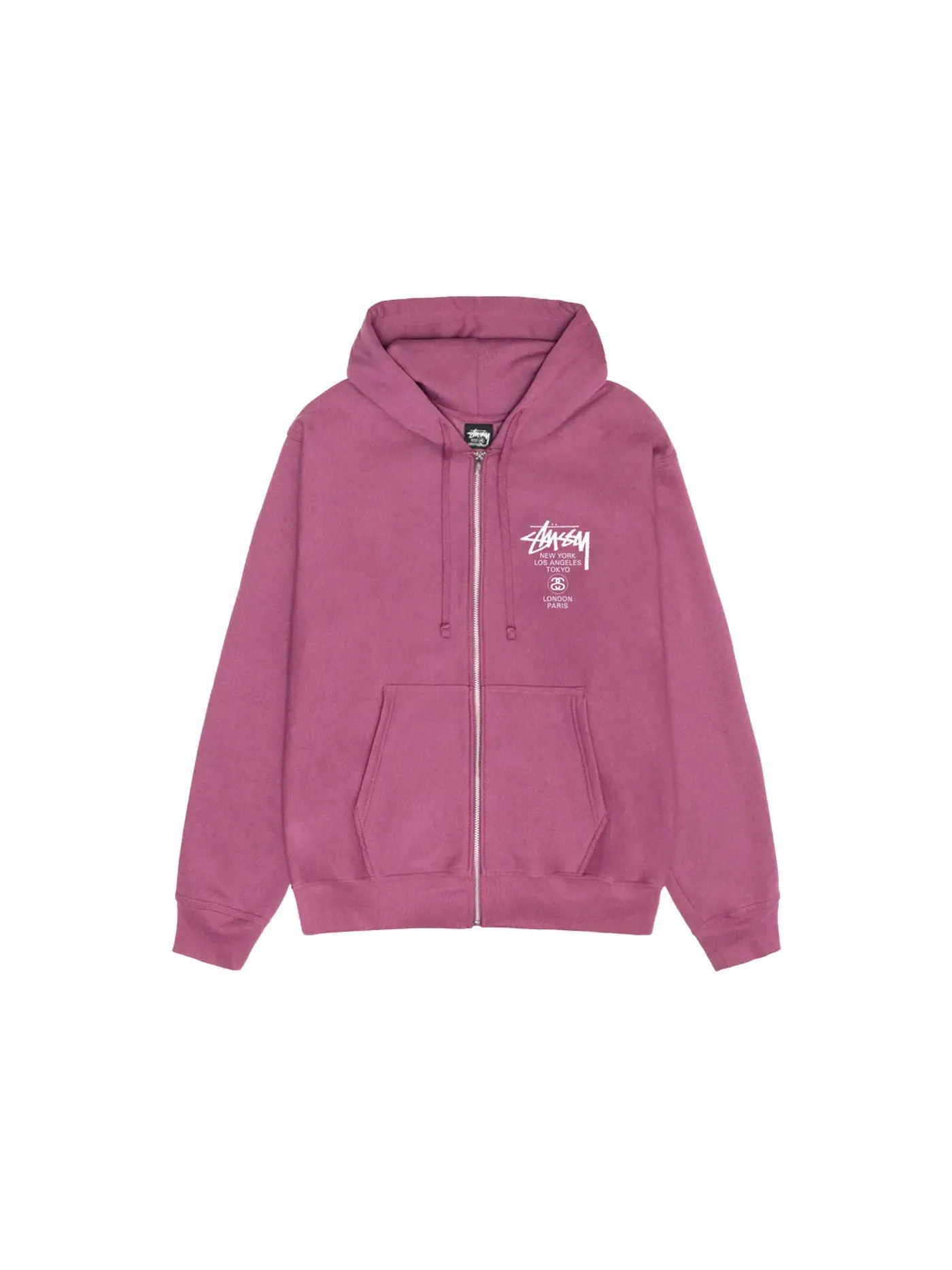 Мужская худи Stussy World Tour — изображение 1 из 2, фиолетовый