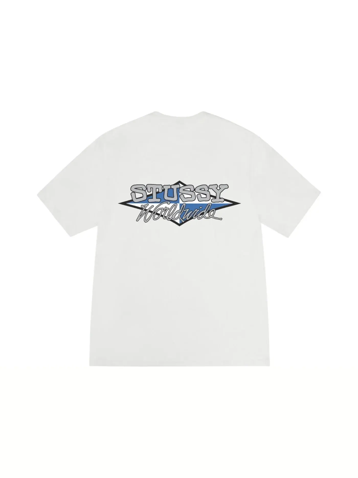 Мужская футболка с принтом Worldwide Diamond Stussy — изображение 1 из 2, прозрачный