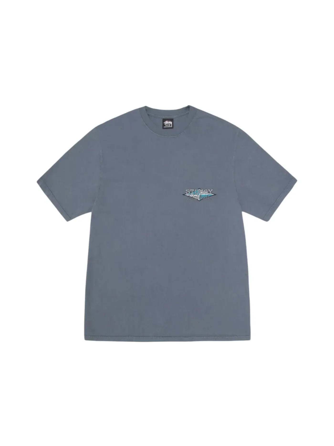 Мужская футболка с принтом Worldwide Diamond Stussy — изображение 2 из 2, темно-синий