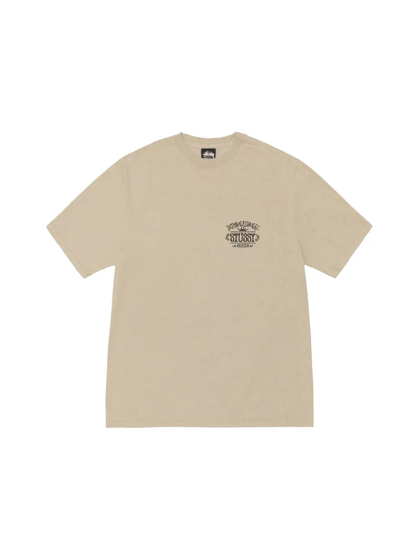 Мужская футболка с пигментным окрашиванием Stussy Tee — изображение 2 из 2, хаки