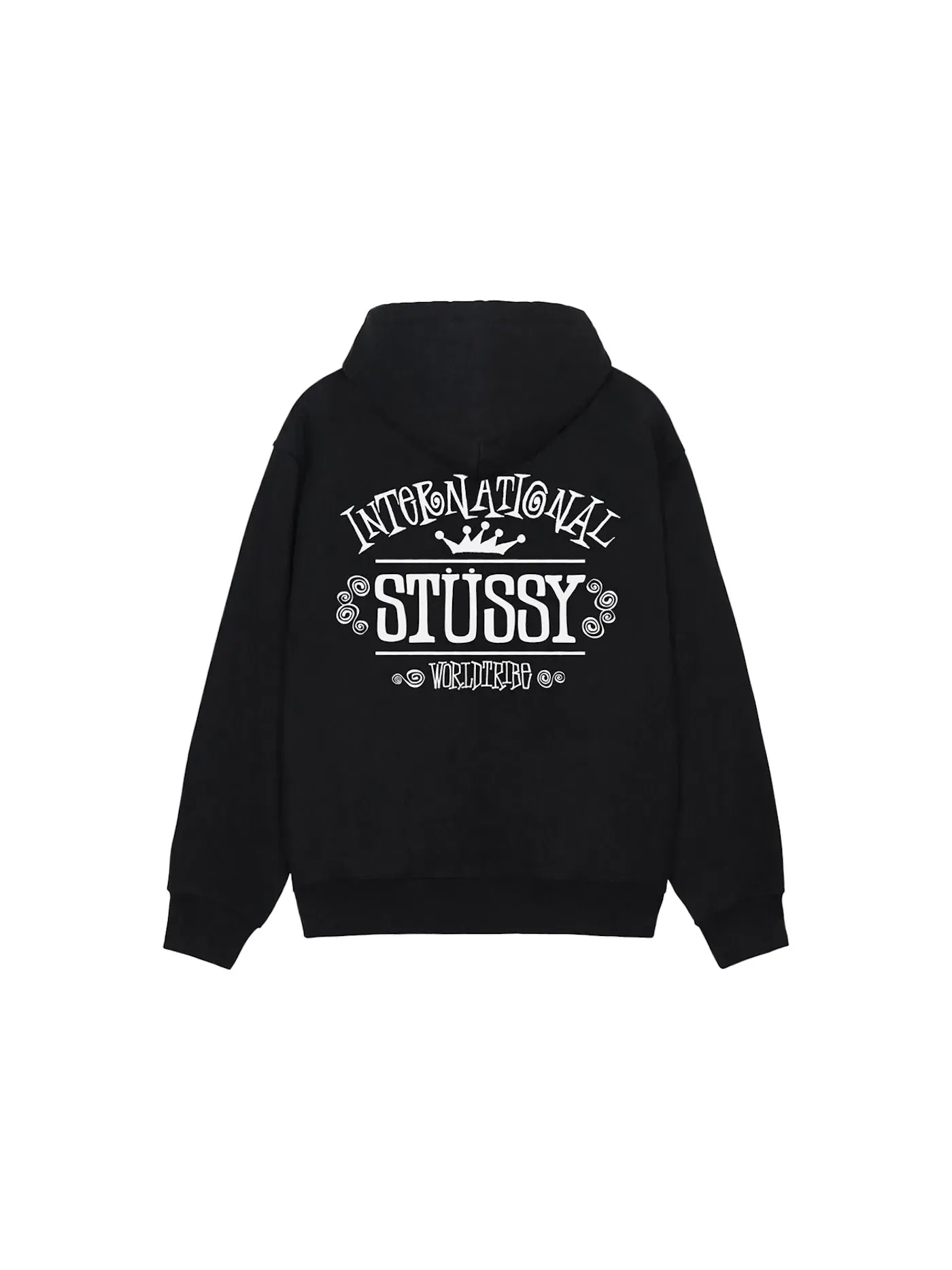 Мужская худи с молнией Worldwide Stussy — изображение 2 из 2, черный
