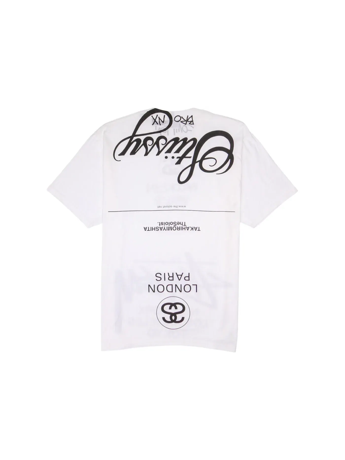 Мужская футболка с принтом The Soloist World Tour Collection Stussy — изображение 2 из 2, белый