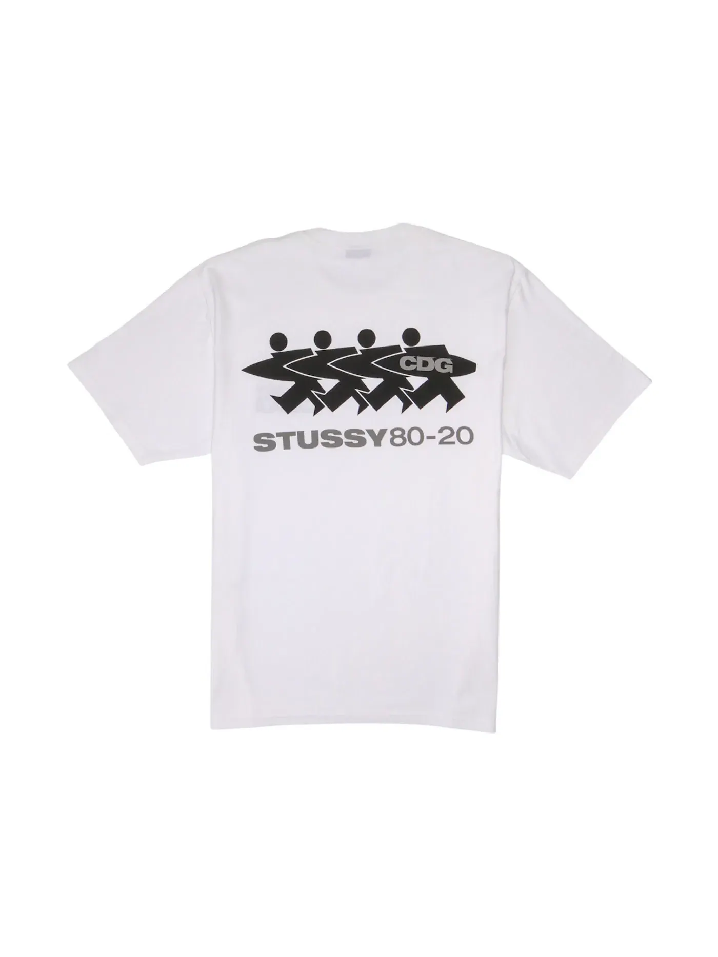 Мужская футболка с принтом Stussy x CDG Surfman T-shirt Stussy — изображение 1 из 2, белый