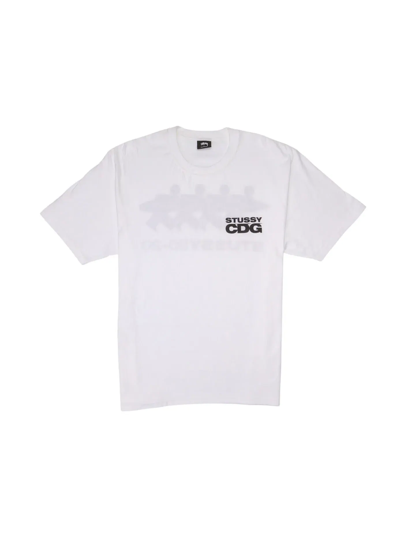 Мужская футболка с принтом Stussy x CDG Surfman T-shirt Stussy — изображение 2 из 2, белый