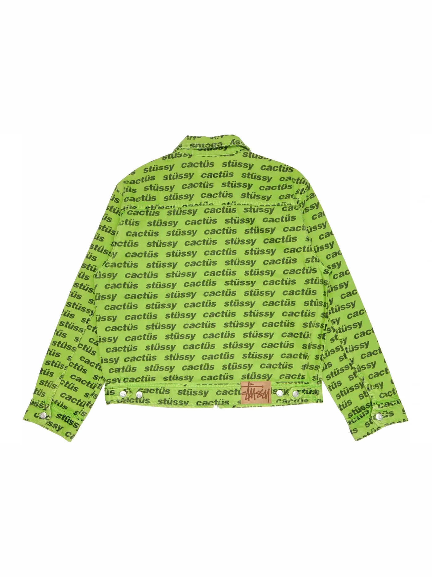Мужская куртка-бомбер с принтом Stussy x Cactus Plant Flea Market Stussy — изображение 2 из 2, зеленый
