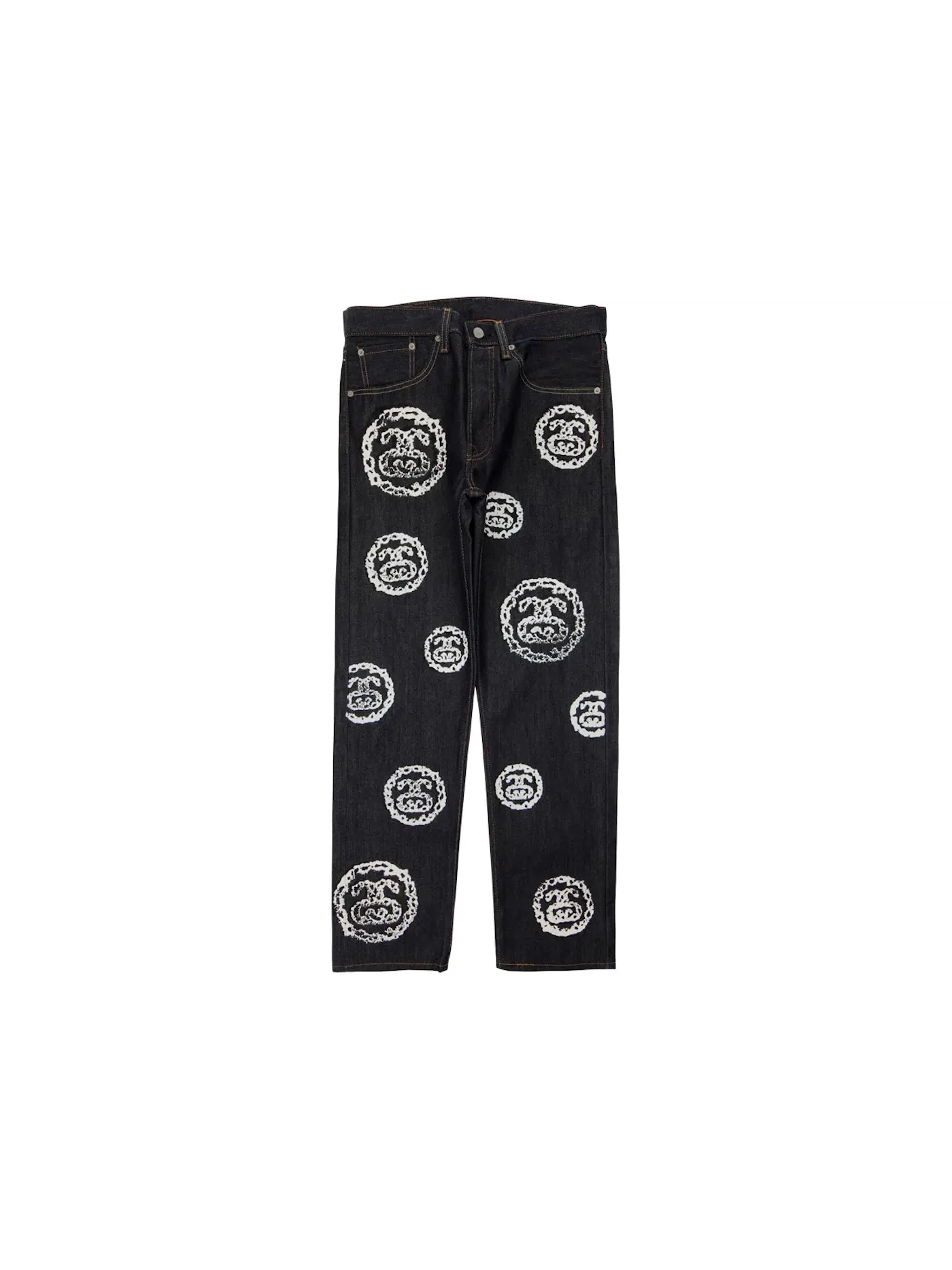 Мужские джинсы с прямым кроем Jean Stussy — изображение 1 из 2, джинсовый синий