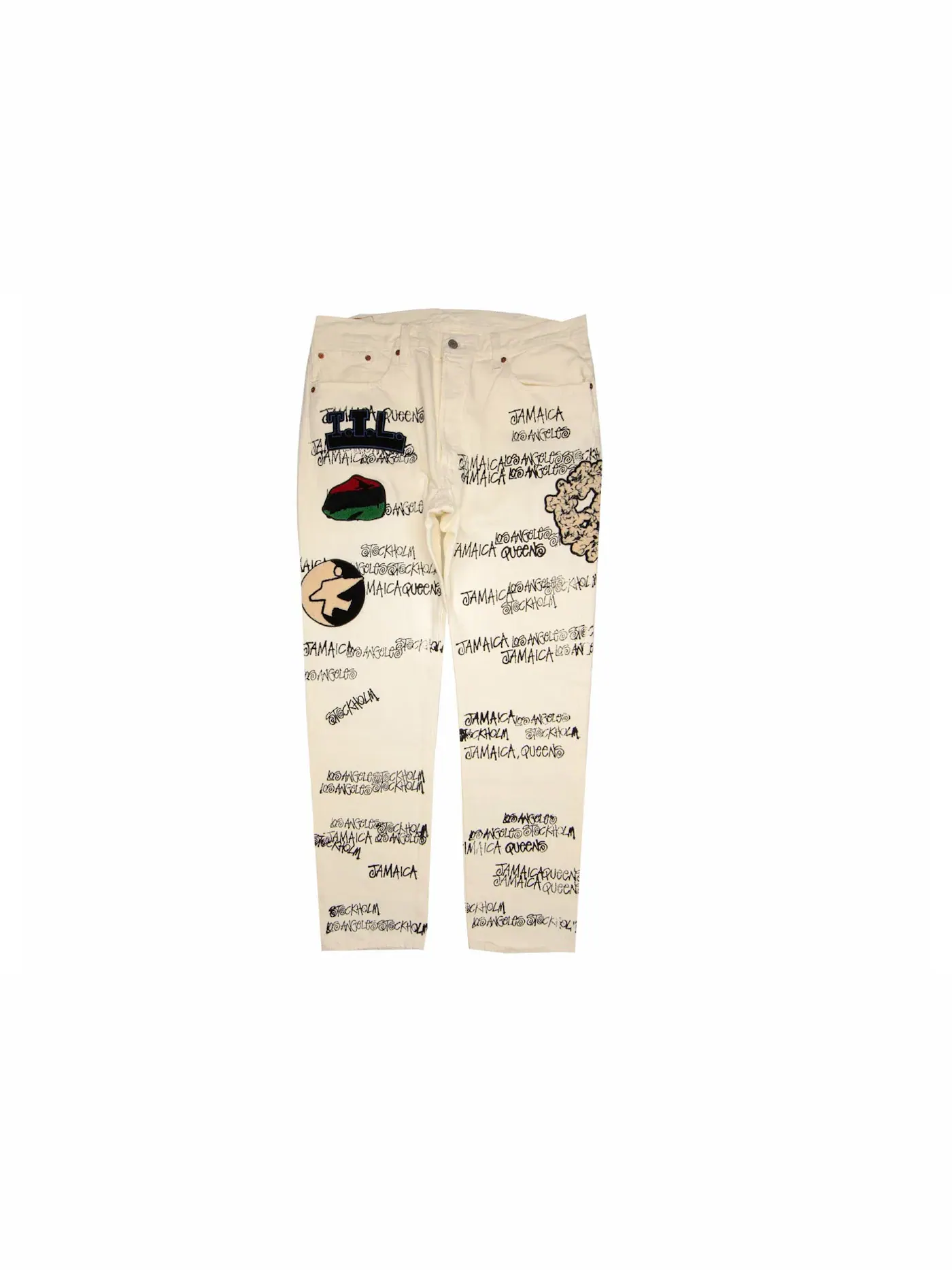 Мужские джинсы TTL 501 Stussy — изображение 1 из 2, белый
