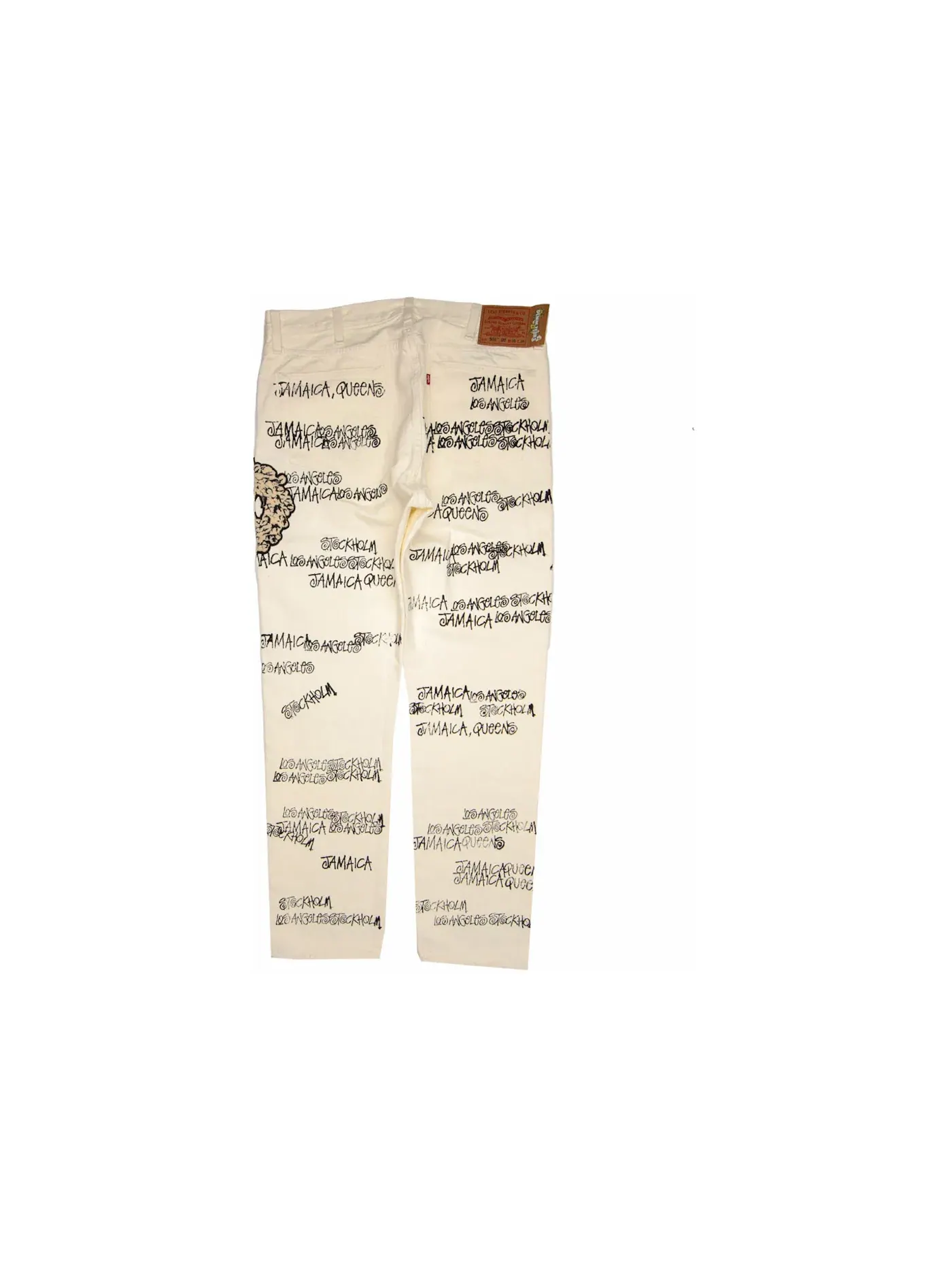 Мужские джинсы TTL 501 Stussy — изображение 2 из 2, белый
