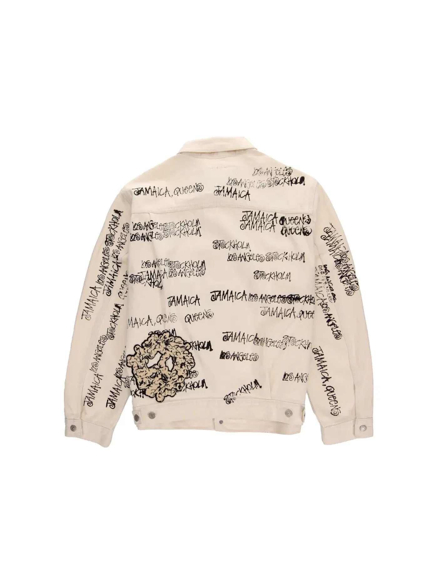 Мужская джинсовая куртка с принтом TTL Denim Tears x Our Legacy x Stussy — изображение 2 из 2, белый