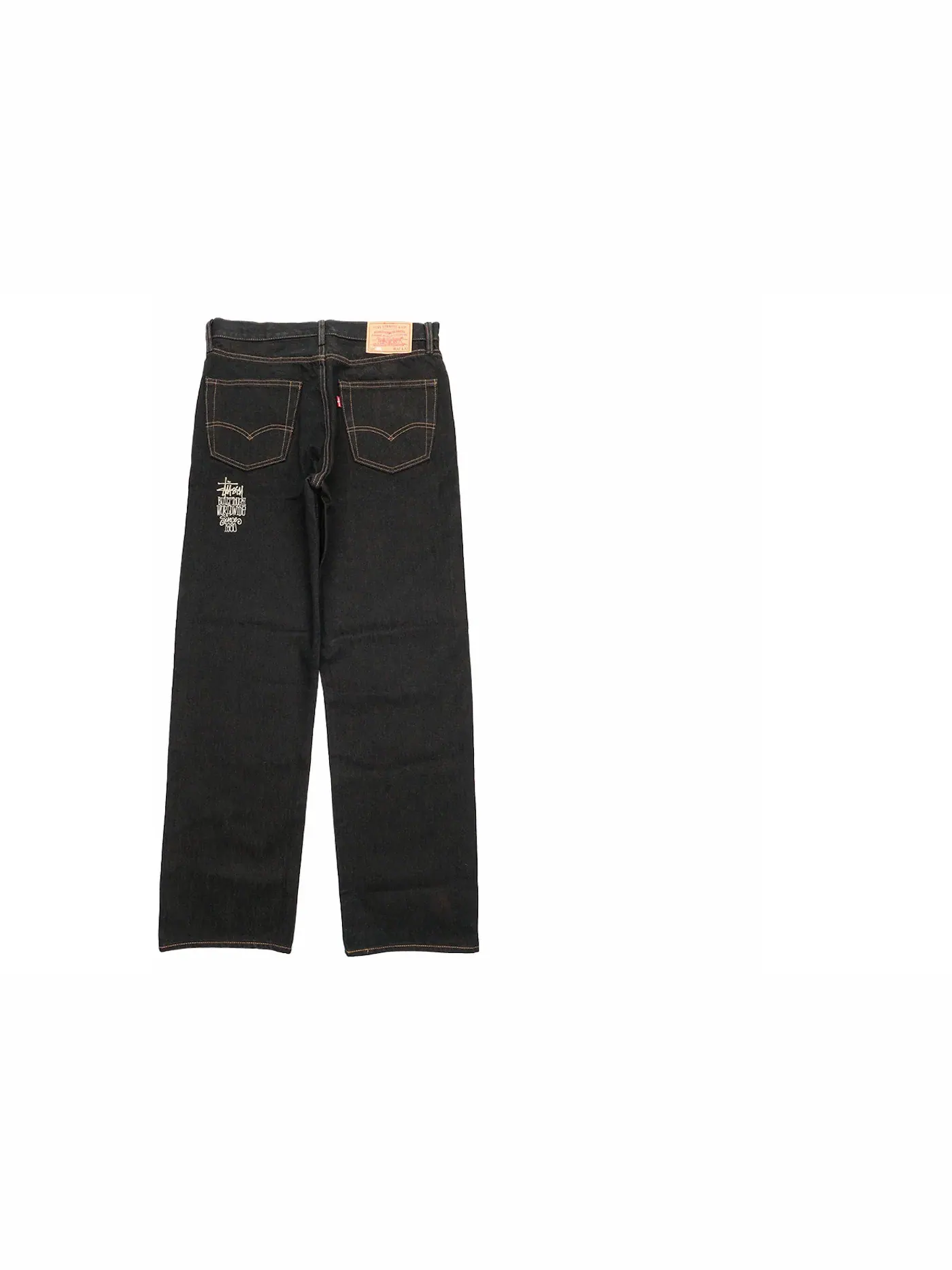 Мужские джинсы Stussy x Levis Crispy Rinse 568 Jean — изображение 1 из 2, черный/коричневый