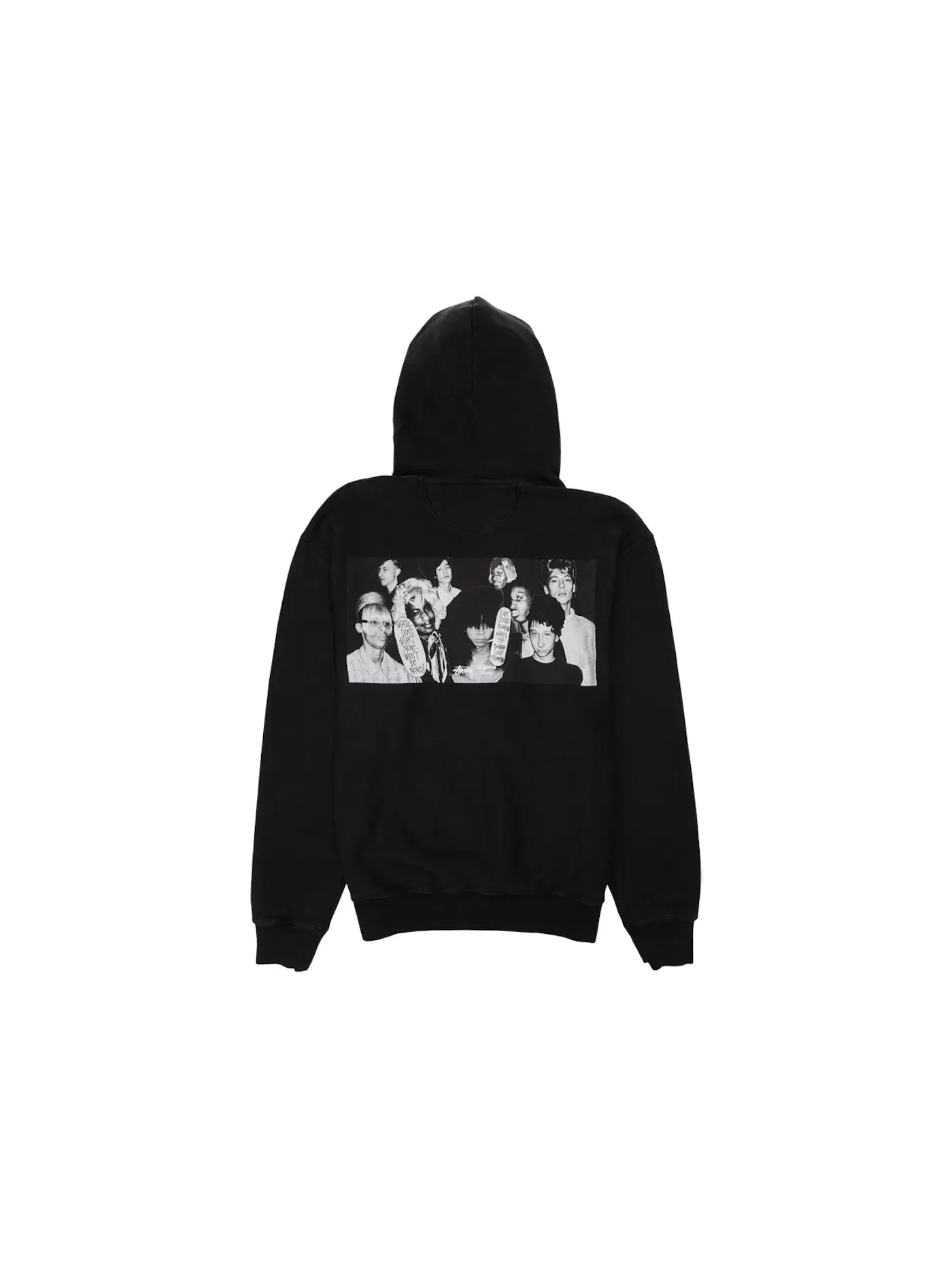 Мужская худи коллаборационная Pigment Dyed Hoodie Stussy — изображение 2 из 2, черный