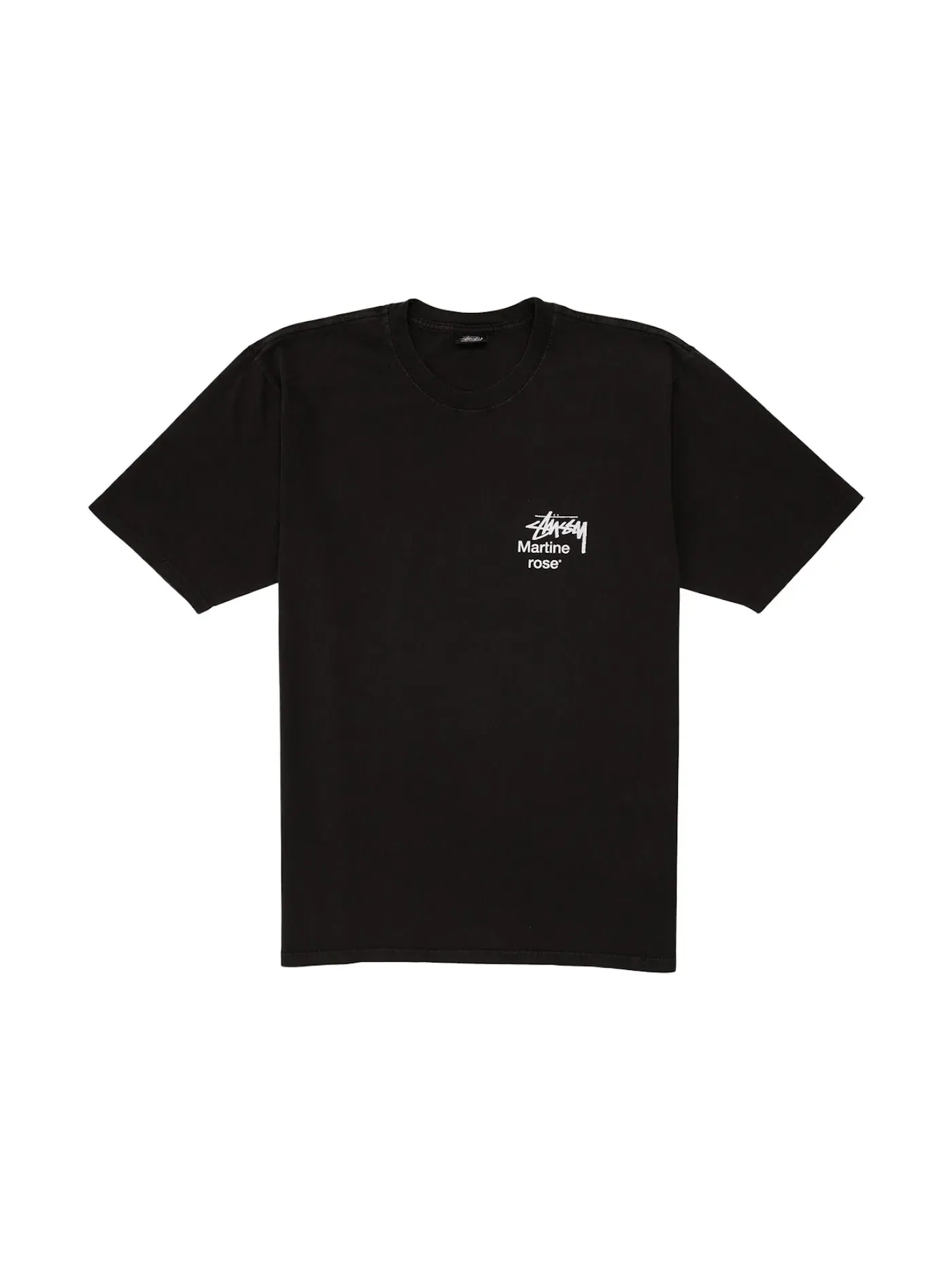 Мужская футболка с принтом Stussy x Martine Rose Collage Pigment Dyed Tee — изображение 1 из 2, черный