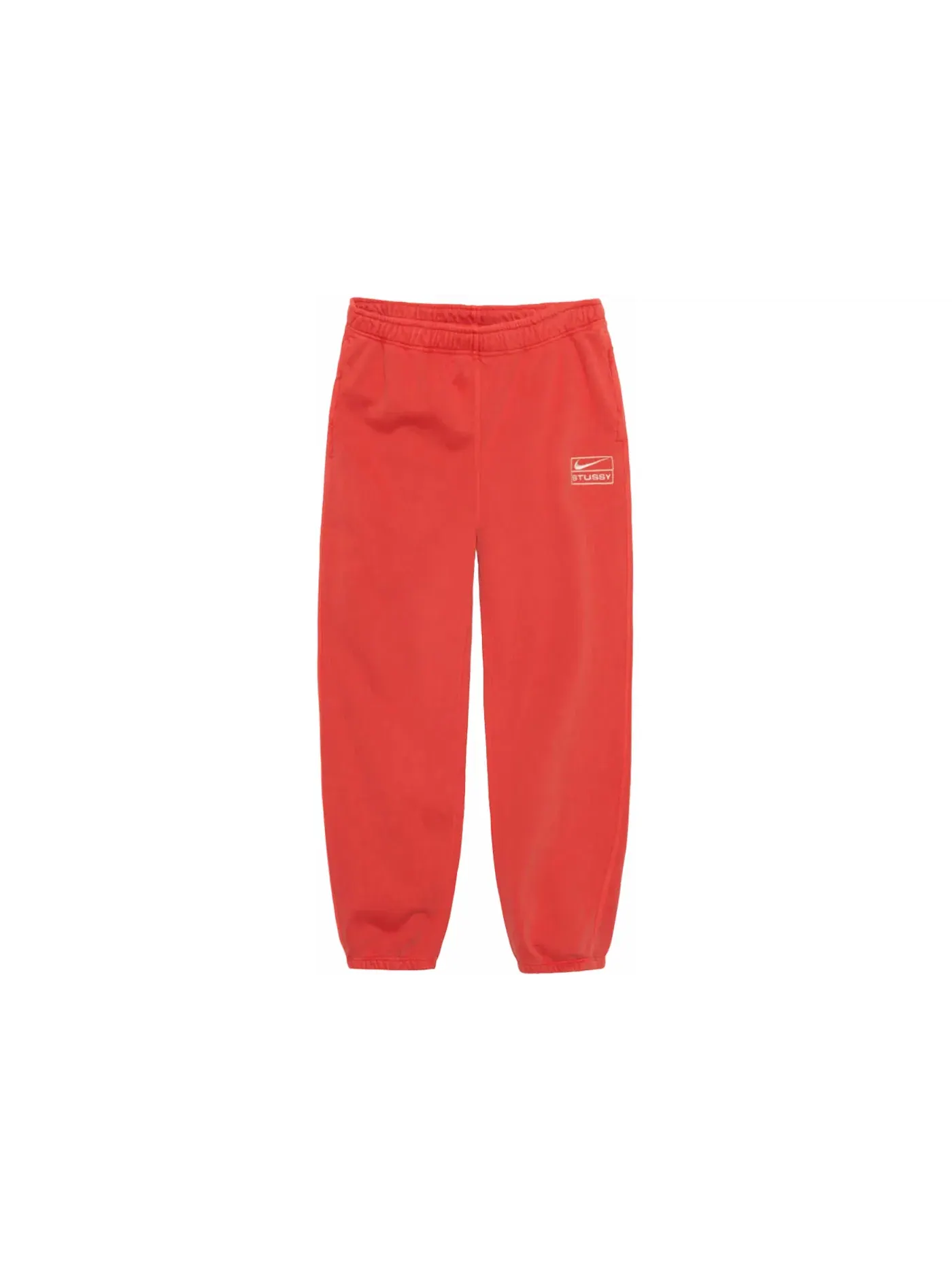 Мужские спортивные штаны из футера с пигментным окрашиванием Stussy x Nike Sweatpants — изображение 1 из 1, красный