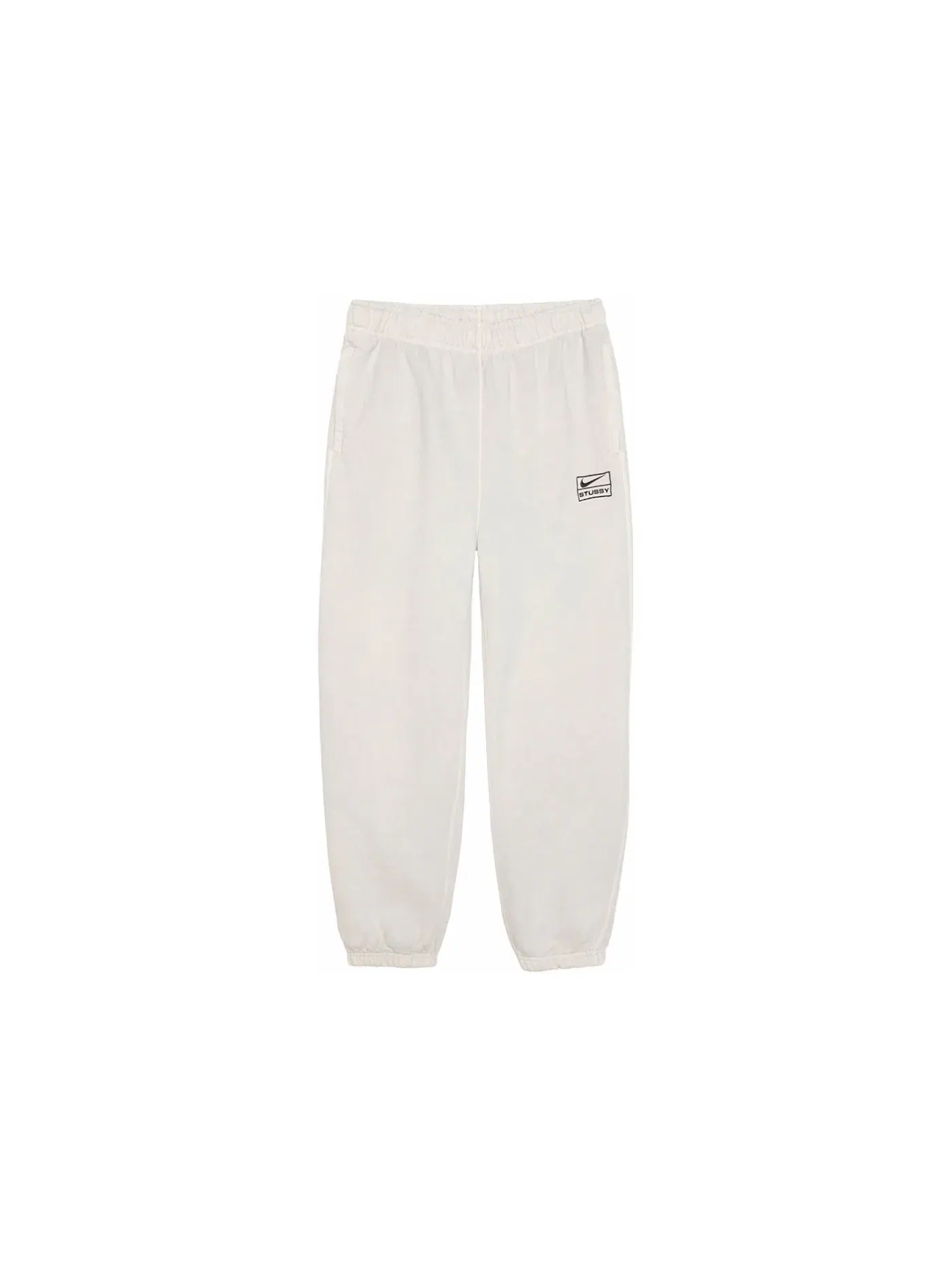 Мужские штаны из футера с пигментным окрашиванием Stussy x Nike — изображение 1 из 2, костяной белый
