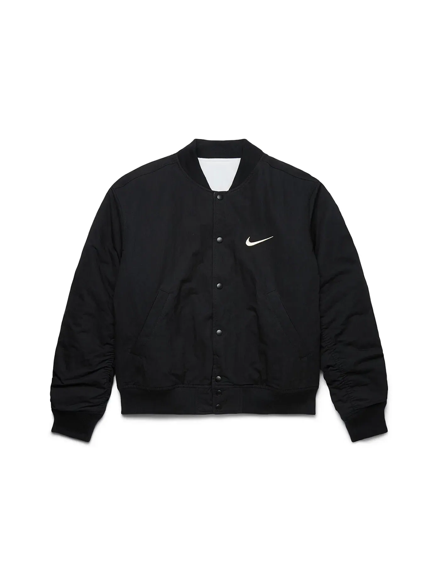 Мужская куртка-бомбер на молнии Stussy x Nike Reversible Varsity Jacket — изображение 1 из 4, черный