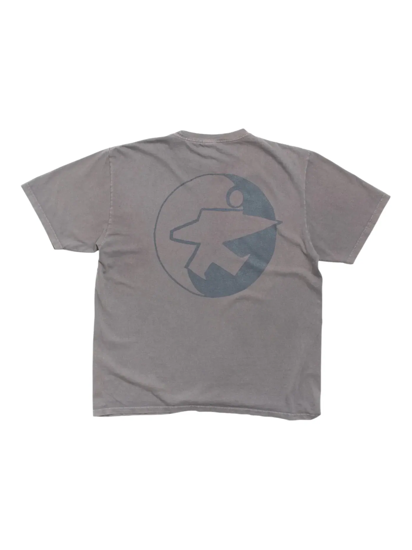 Мужская футболка с принтом Collegiate Tee Stussy — изображение 2 из 2, серый