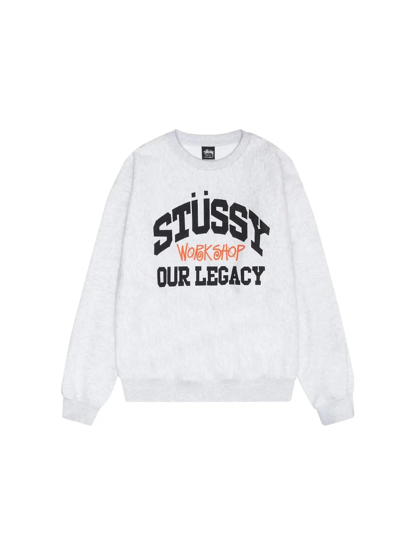 Мужской свитшот с принтом Ol Collegiate Crew Stussy — изображение 1 из 2, пепельный вереск