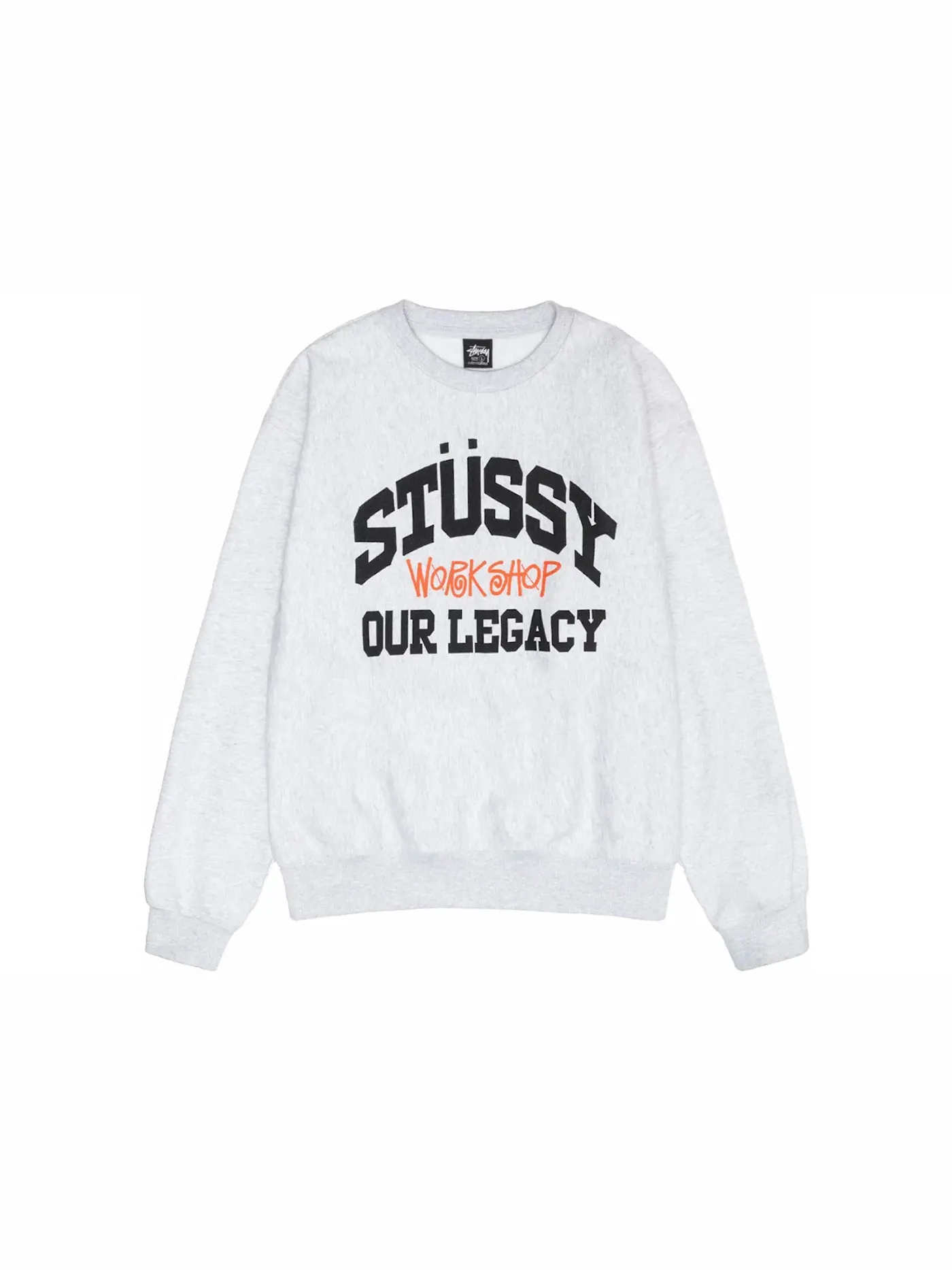 Мужской свитшот с круглым вырезом Ol Collegiate Crewneck Stussy — изображение 1 из 2, пепельный вереск