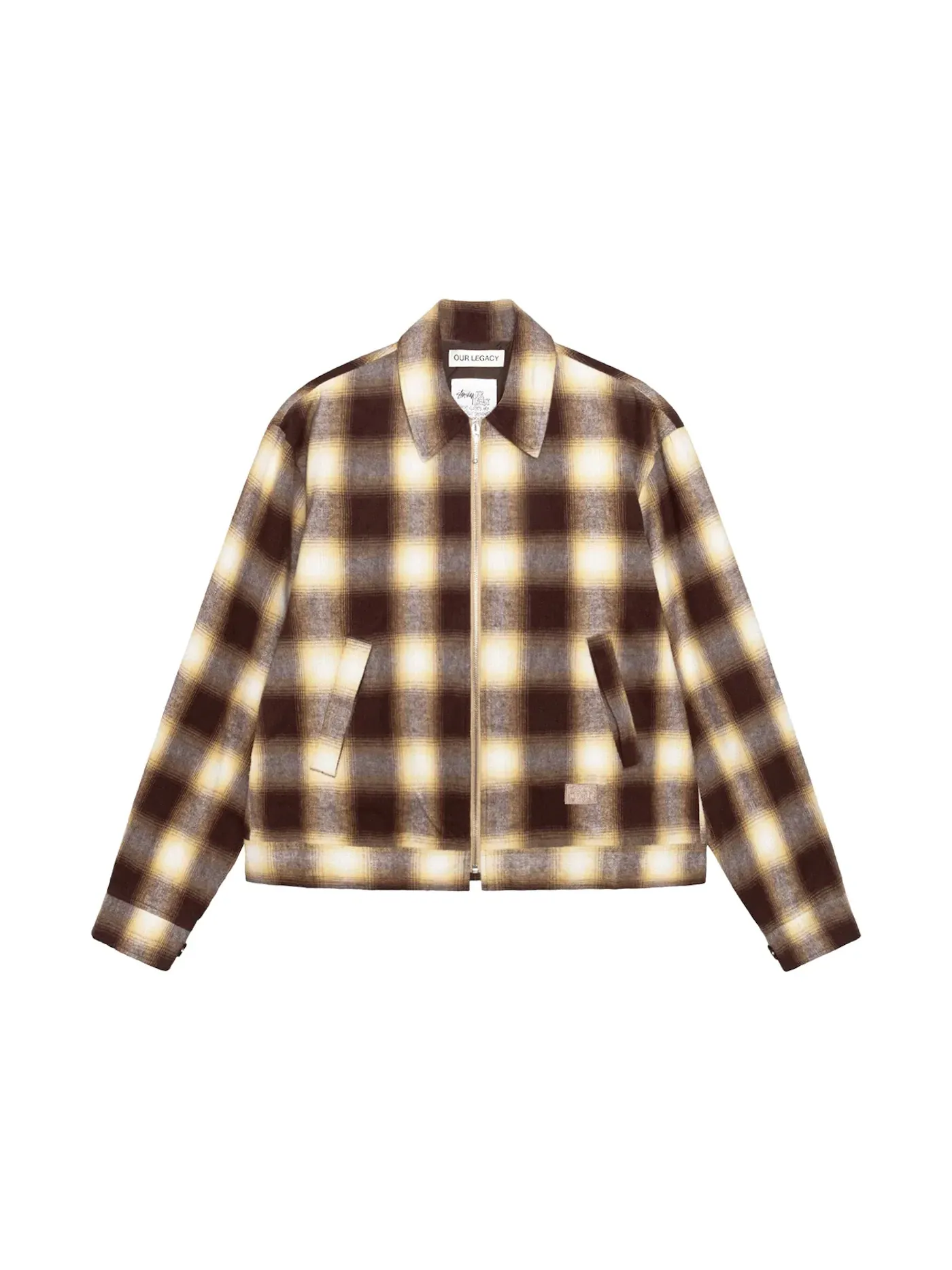 Мужская куртка-блузон с принтом Stussy x Our Legacy Work Shop, Nebraska Flannel Plaid — изображение 1 из 2