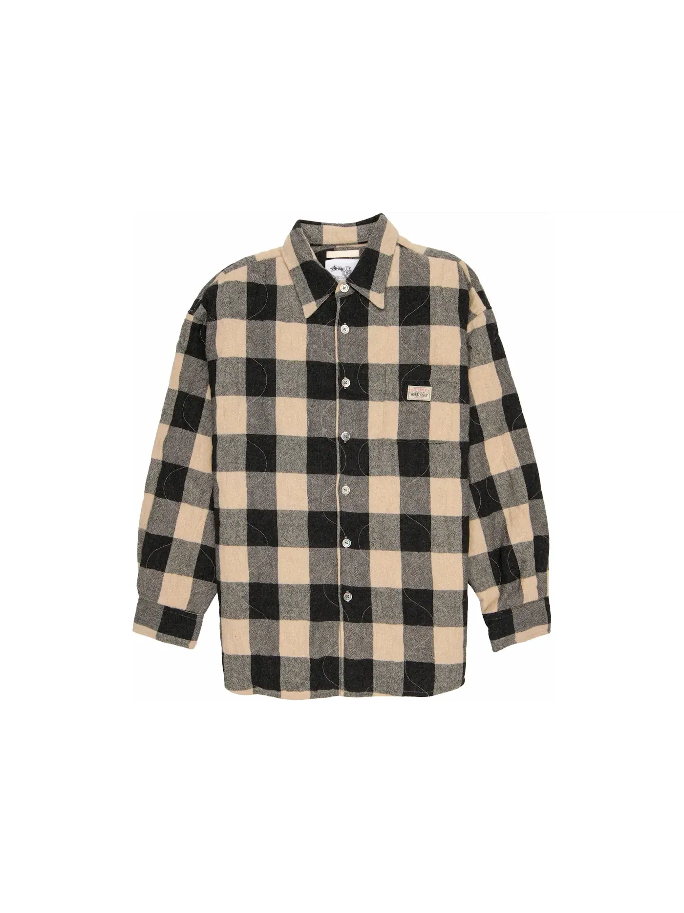 Мужская куртка с узором в клетку Stussy Jacket — изображение 1 из 2, серый/бежевый