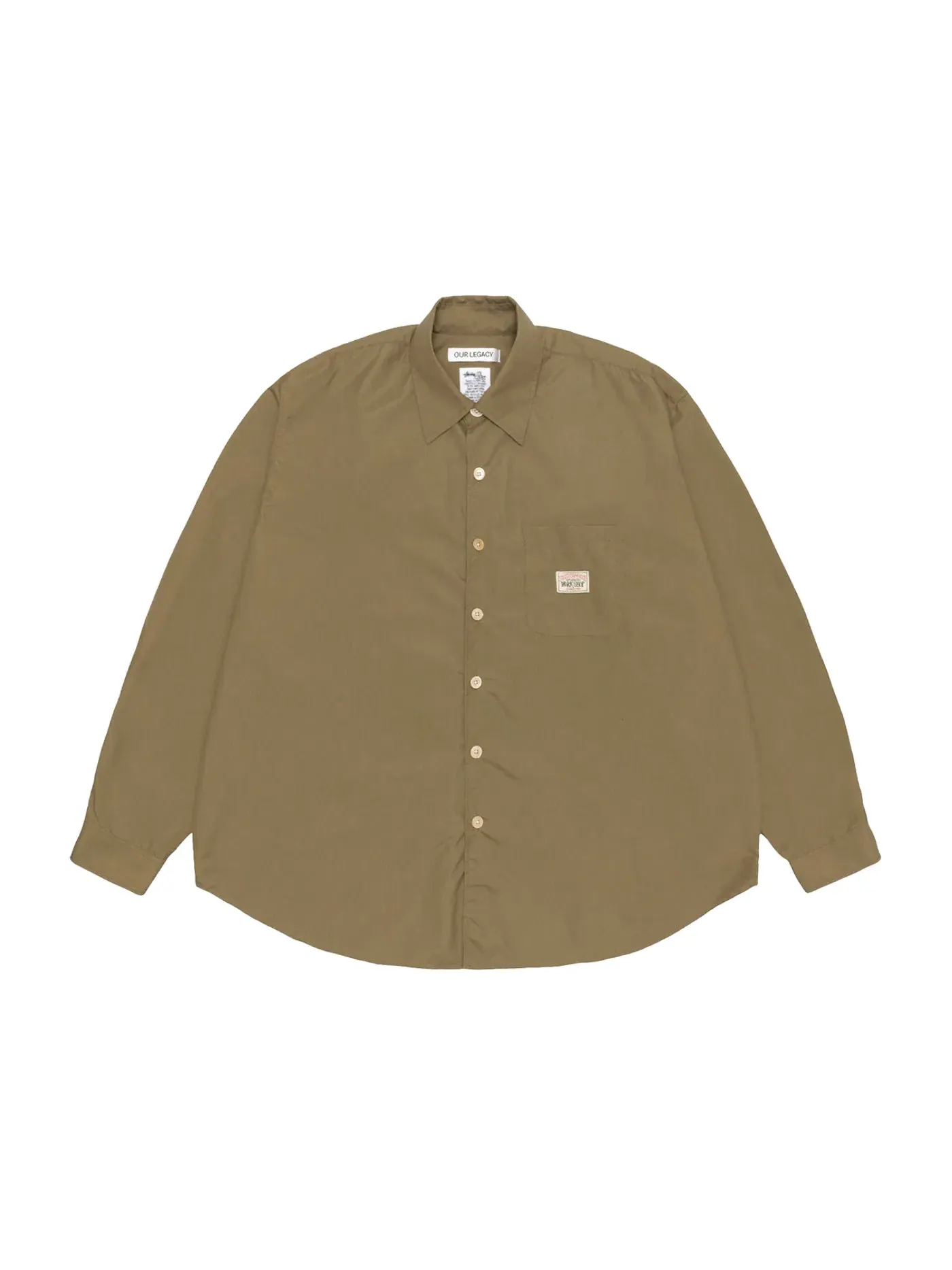 Мужская рубашка из рипстопа Borrowed Shirt Stussy — изображение 1 из 2, оливковый