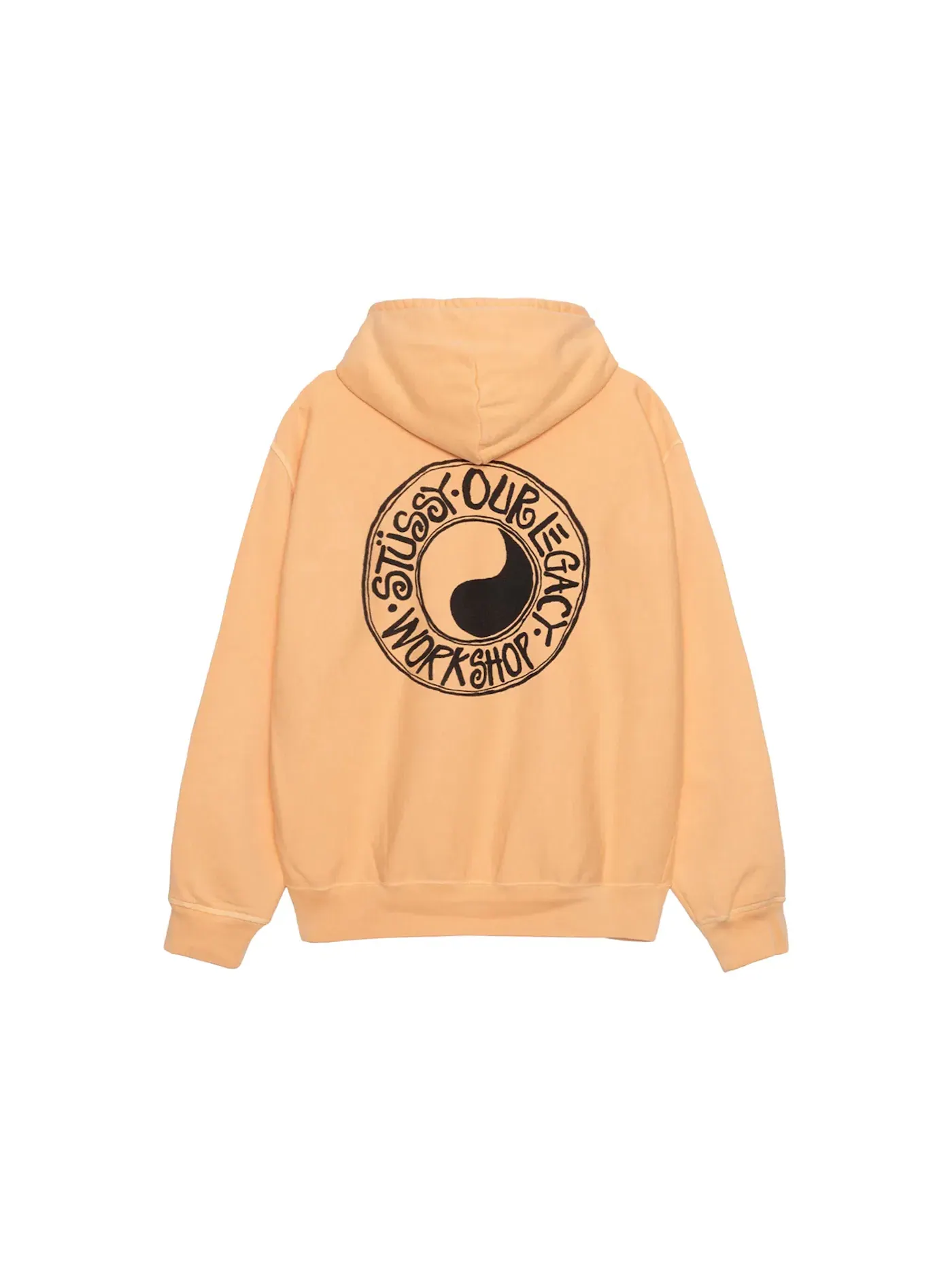 Мужская худи с пигментным окрашиванием Work Shop Buana Stussy — изображение 1 из 2, персиковый