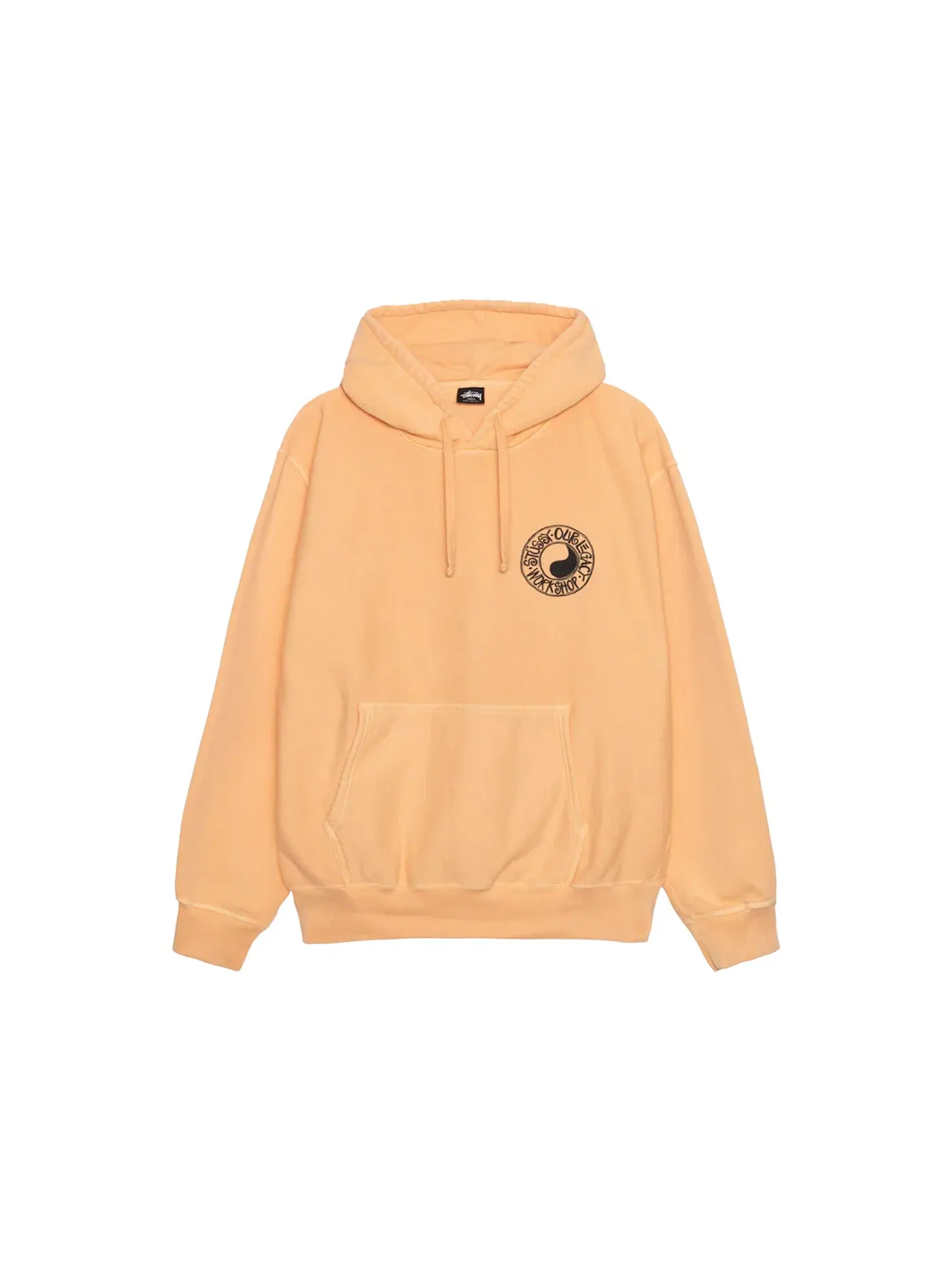 Мужская худи с пигментным окрашиванием Work Shop Buana Stussy — изображение 2 из 2, персиковый