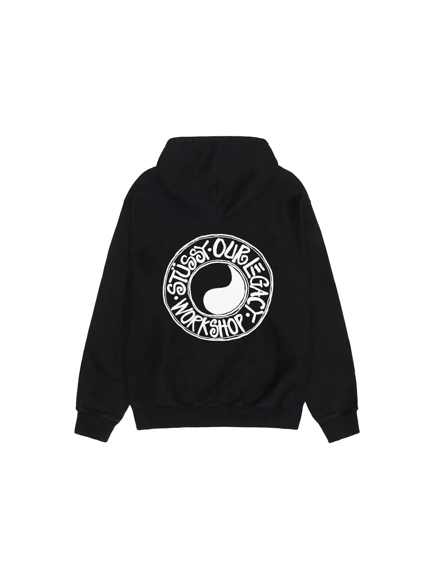 Мужской худи с пигментным окрашиванием Stussy x Our Legacy Work Shop Buana Pigment Dyed Hoodie — изображение 1 из 2, черный