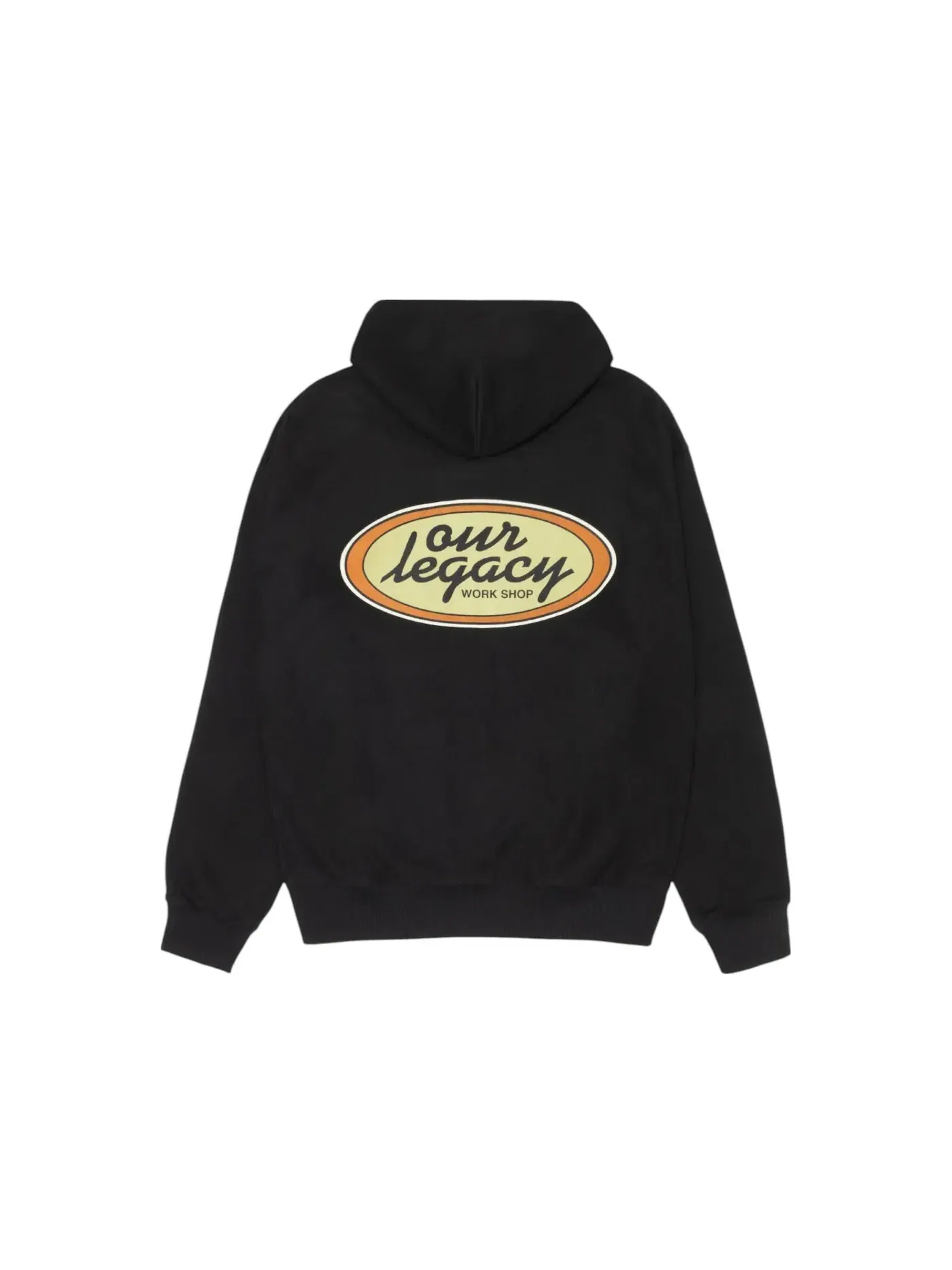 Мужская худи Stussy x Our Legacy Work Shop Oval Zip Hoodie Black — изображение 1 из 2