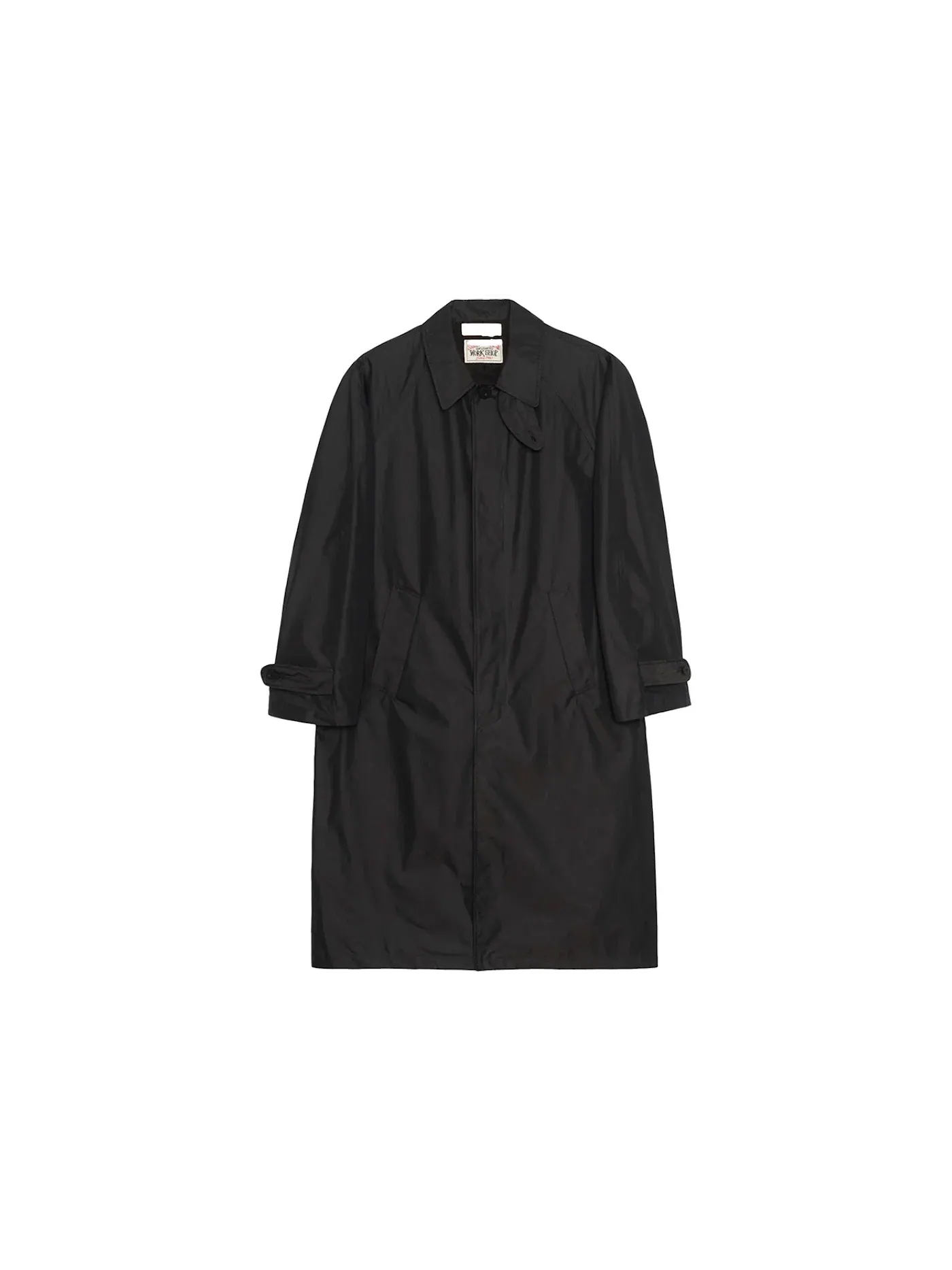 Мужское пальто-реглан с воротником Stussy x Our Legacy Work Shop Raglan Car Coat Soot Black Solaro — изображение 1 из 2