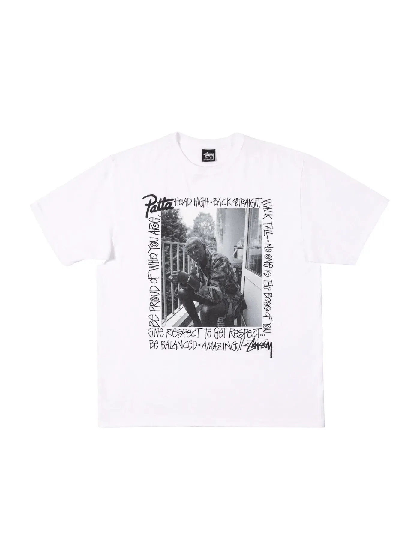 Мужская футболка с принтом Stussy Tee White — изображение 1 из 1