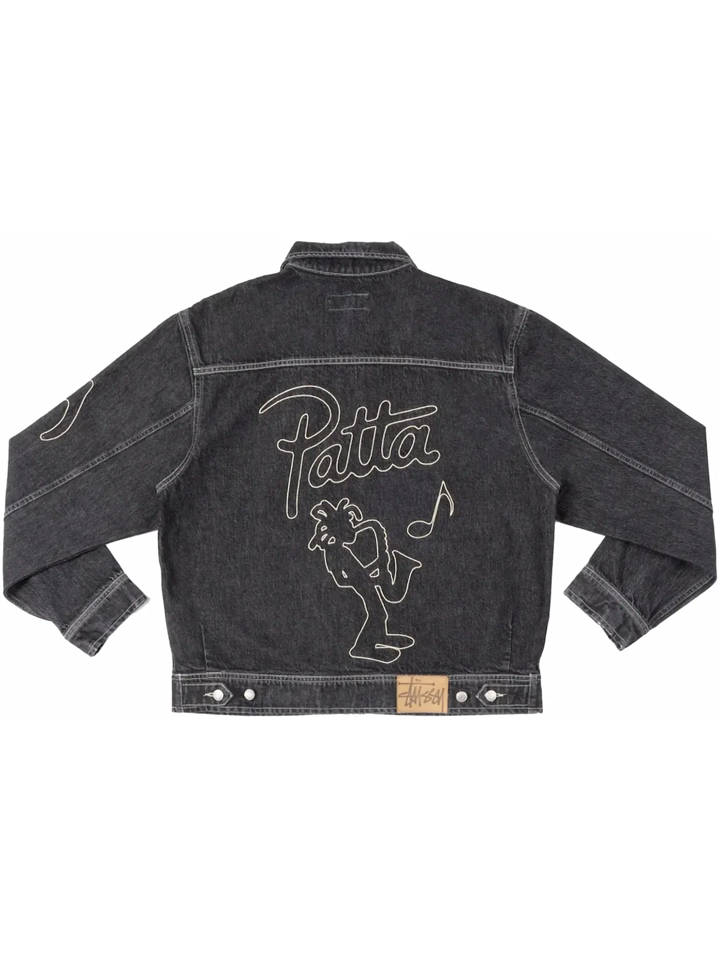 Мужская куртка-бомбер с молнией Patta Zip Work Jacket Stussy — изображение 2 из 2, черный