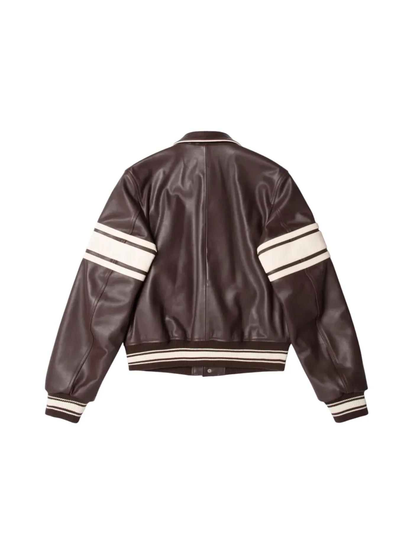 Мужская кожаная куртка из премиальной кожи с моделью Jacket Stussy — изображение 2 из 2, коричневый