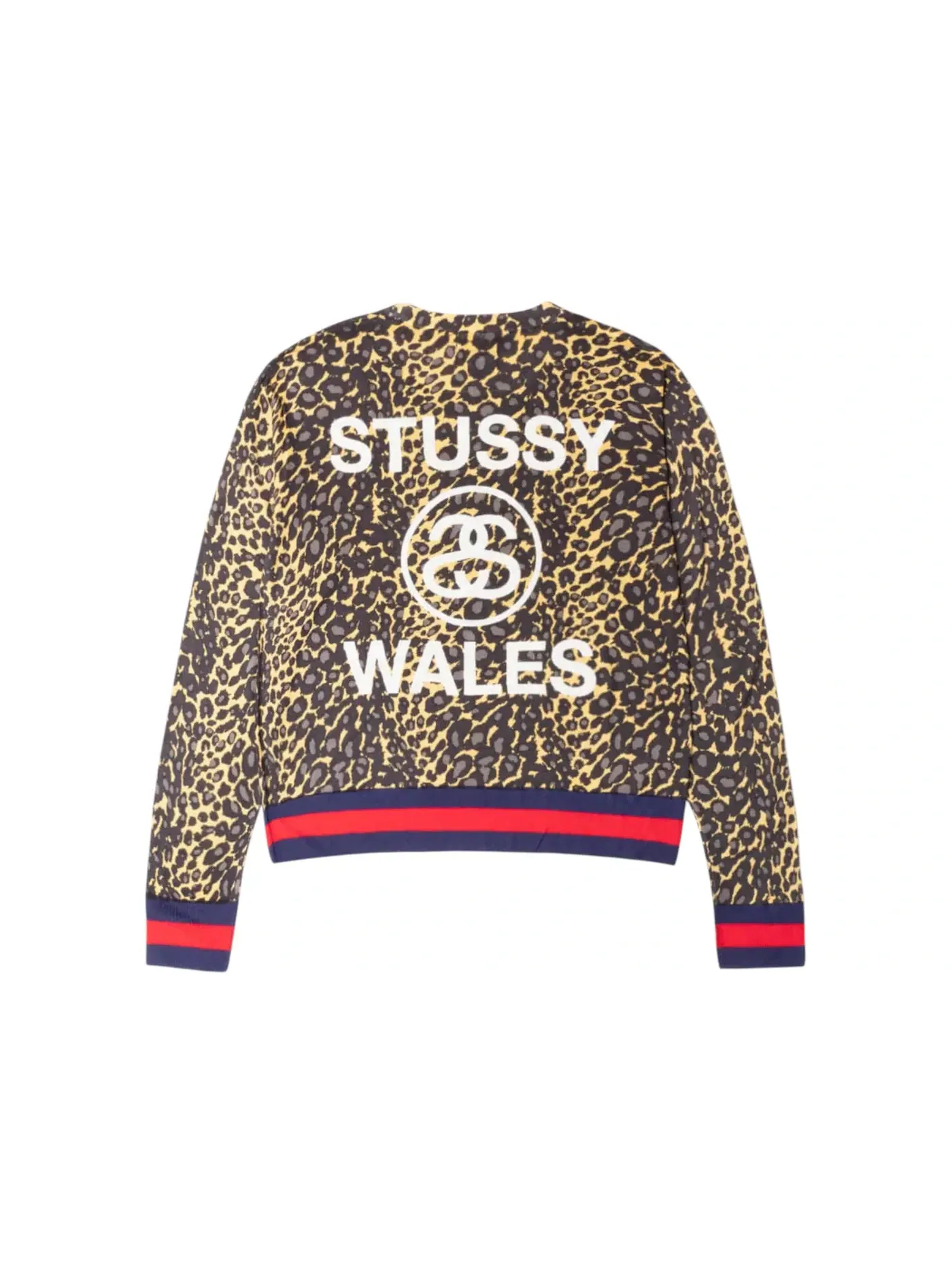 Мужской свитер с леопардовым принтом Stussy x Wales Bonner Sweater — изображение 1 из 2, золотистый