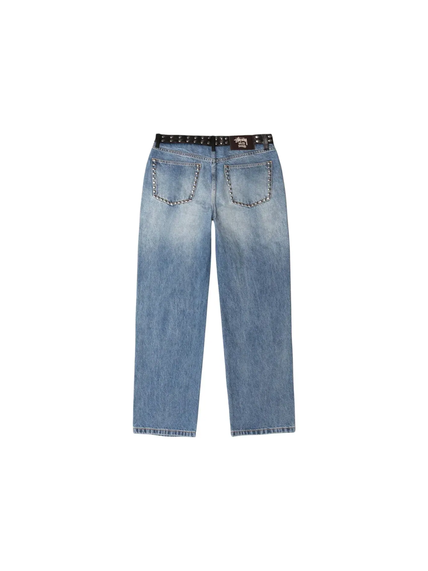Мужские джинсы с заклепками Stussy x Wales Bonner Jean — изображение 2 из 2, синий