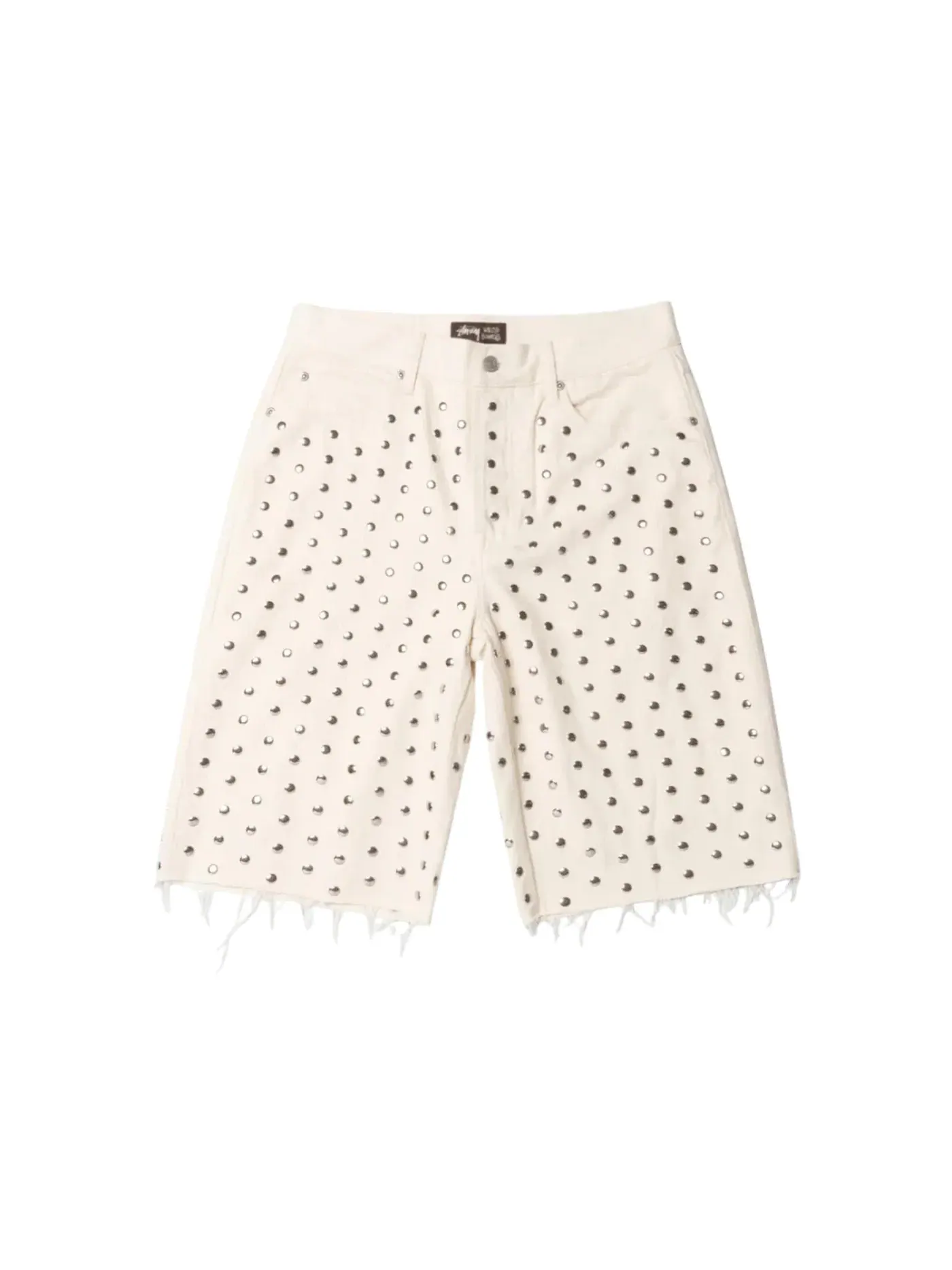 Мужские шорты Stussy x Wales Bonner Studded Short — изображение 1 из 2, белый