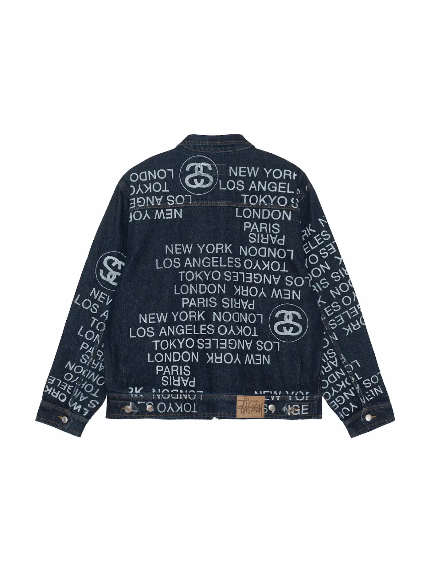 Мужская джинсовая куртка с молнией Stussy City Link Jacket, One Wash — изображение 2 из 2