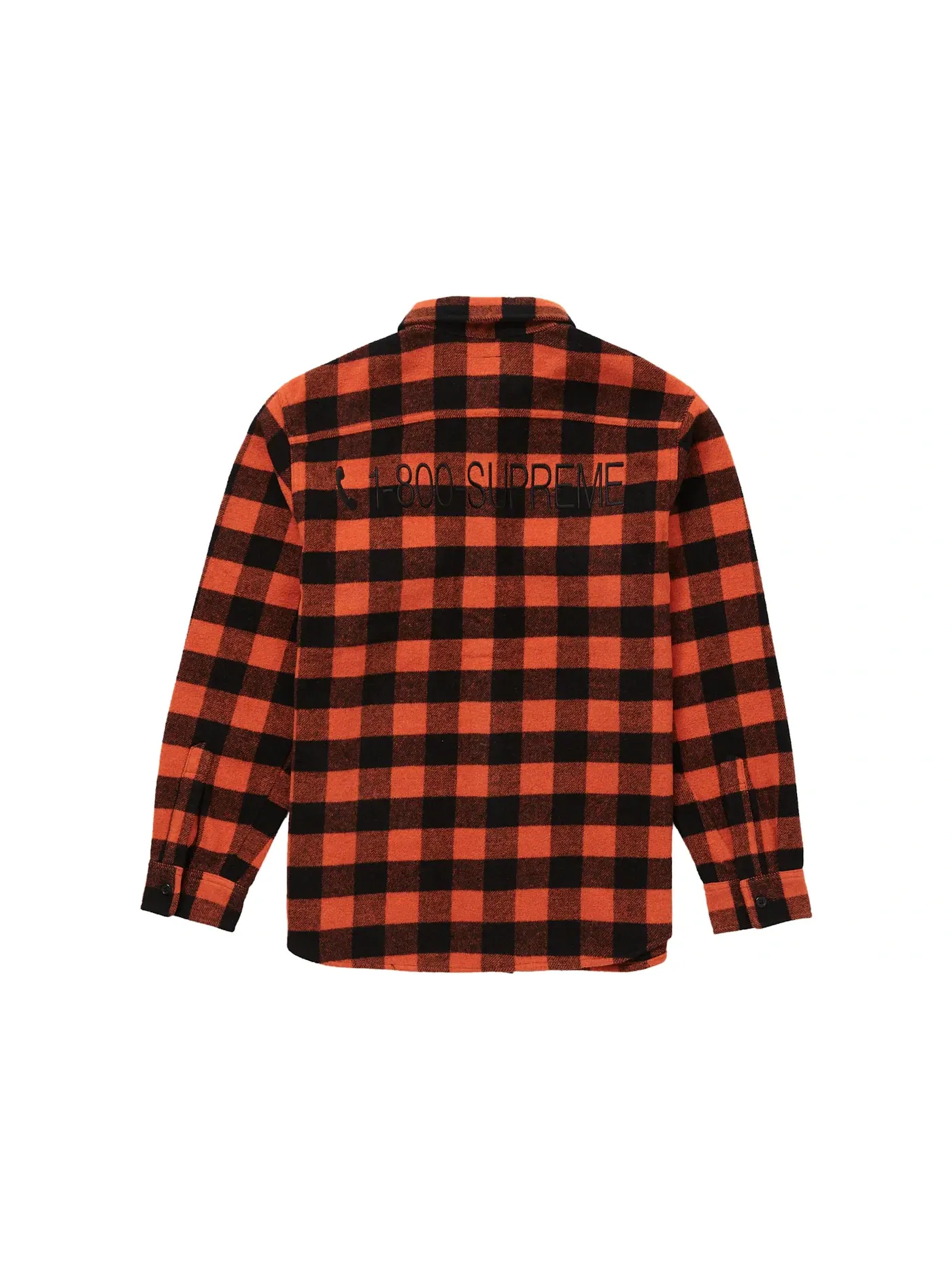 Мужская рубашка с принтом Buffalo Plaid Supreme — изображение 2 из 2, оранжевый