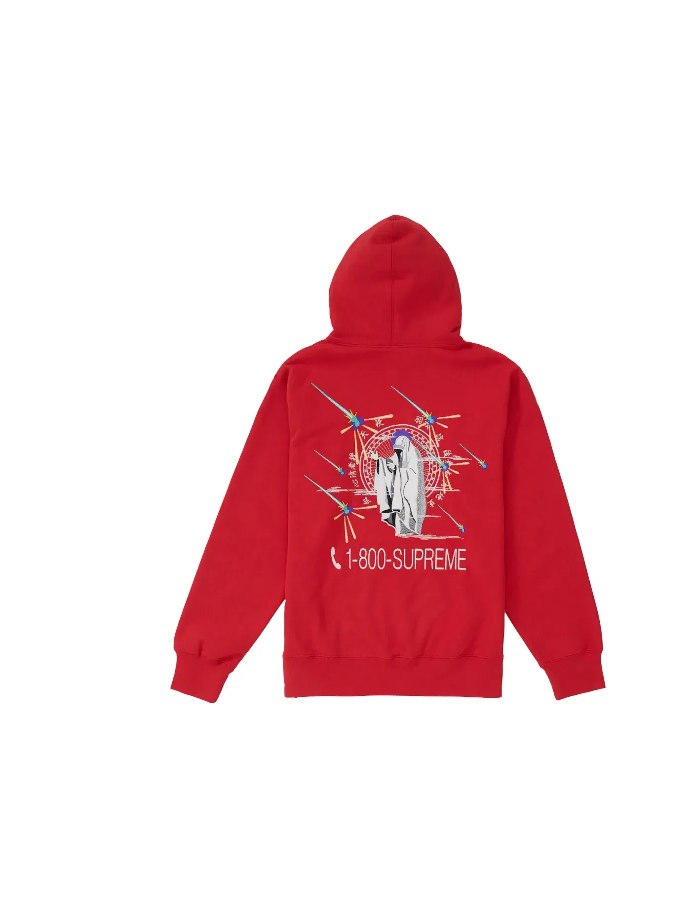 Мужская худи с капюшоном Hooded Sweatshirt Supreme — изображение 2 из 2, красный