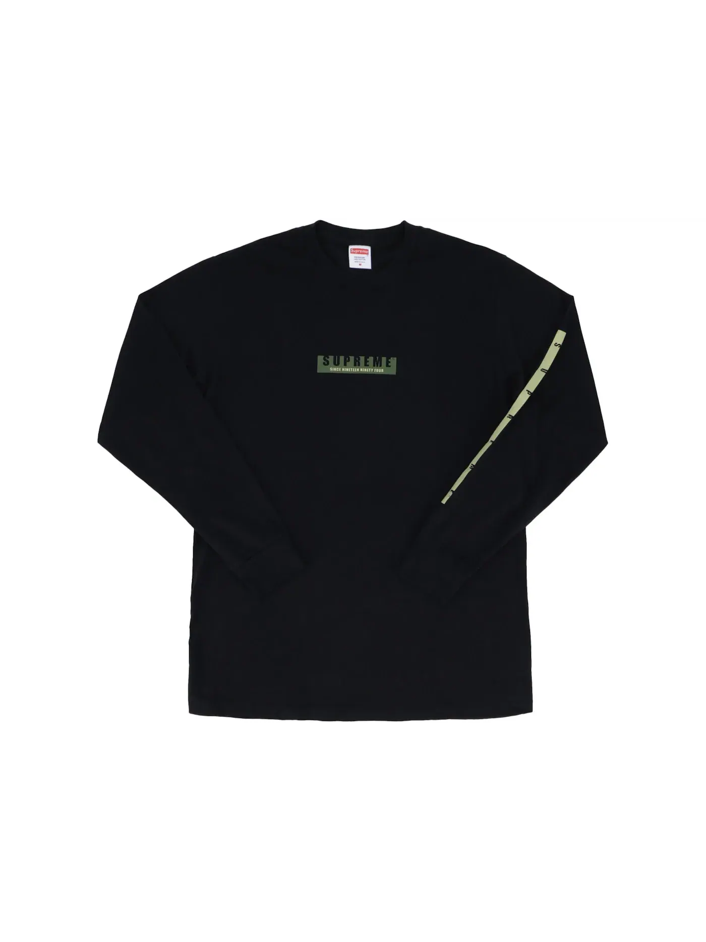 Мужская футболка с длинным рукавом с принтом Tee Supreme — изображение 1 из 1, черный