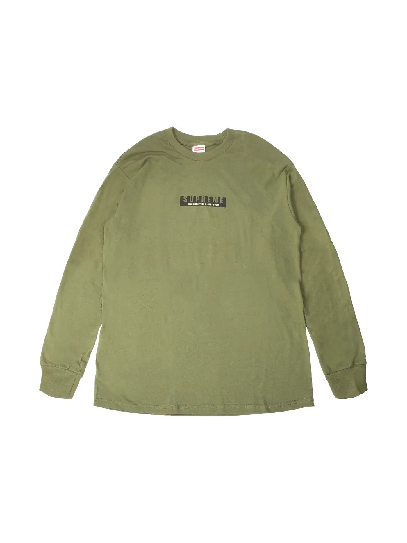 Мужская футболка с длинным рукавом Supreme 1994 LS Tee — изображение 1 из 1, оливковый