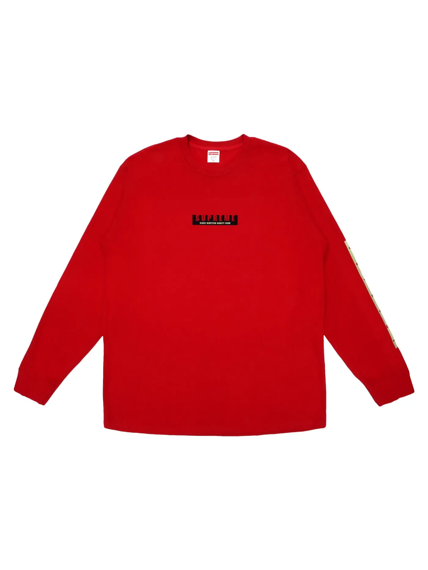 Мужская футболка с длинным рукавом Supreme Tee — изображение 1 из 1, красный