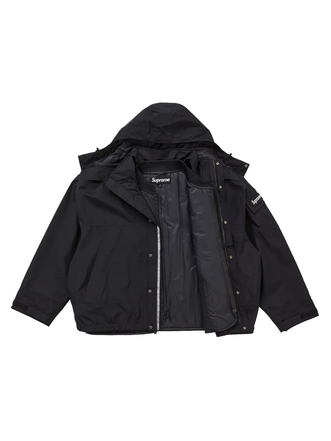 Мужской жилет 2-в-1 с утеплителем Supreme — изображение 1 из 4, черный