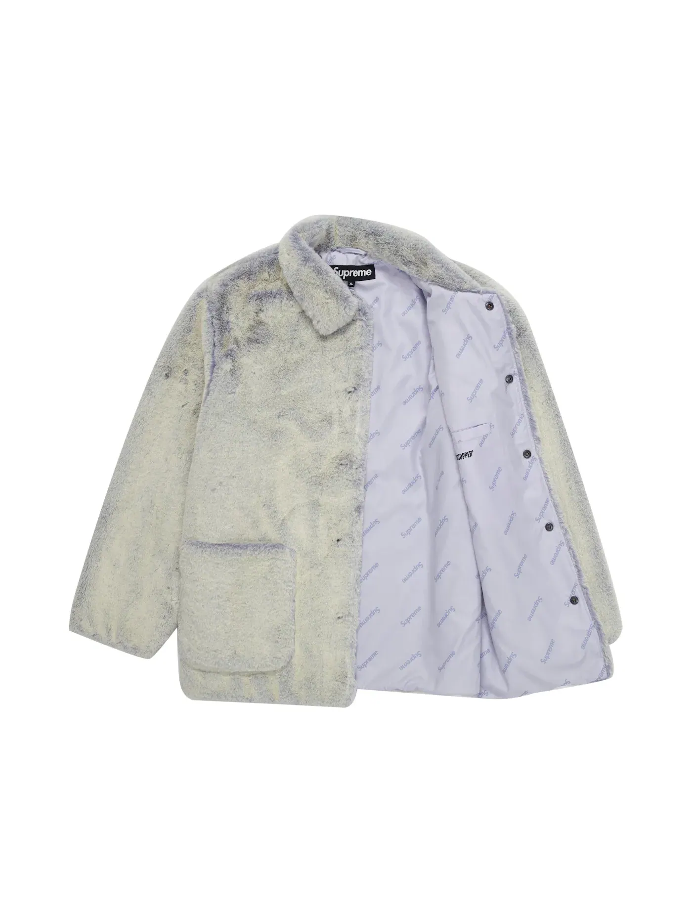 Мужское пальто из искусственного меха Supreme Coat — изображение 2 из 3, фиолетовый