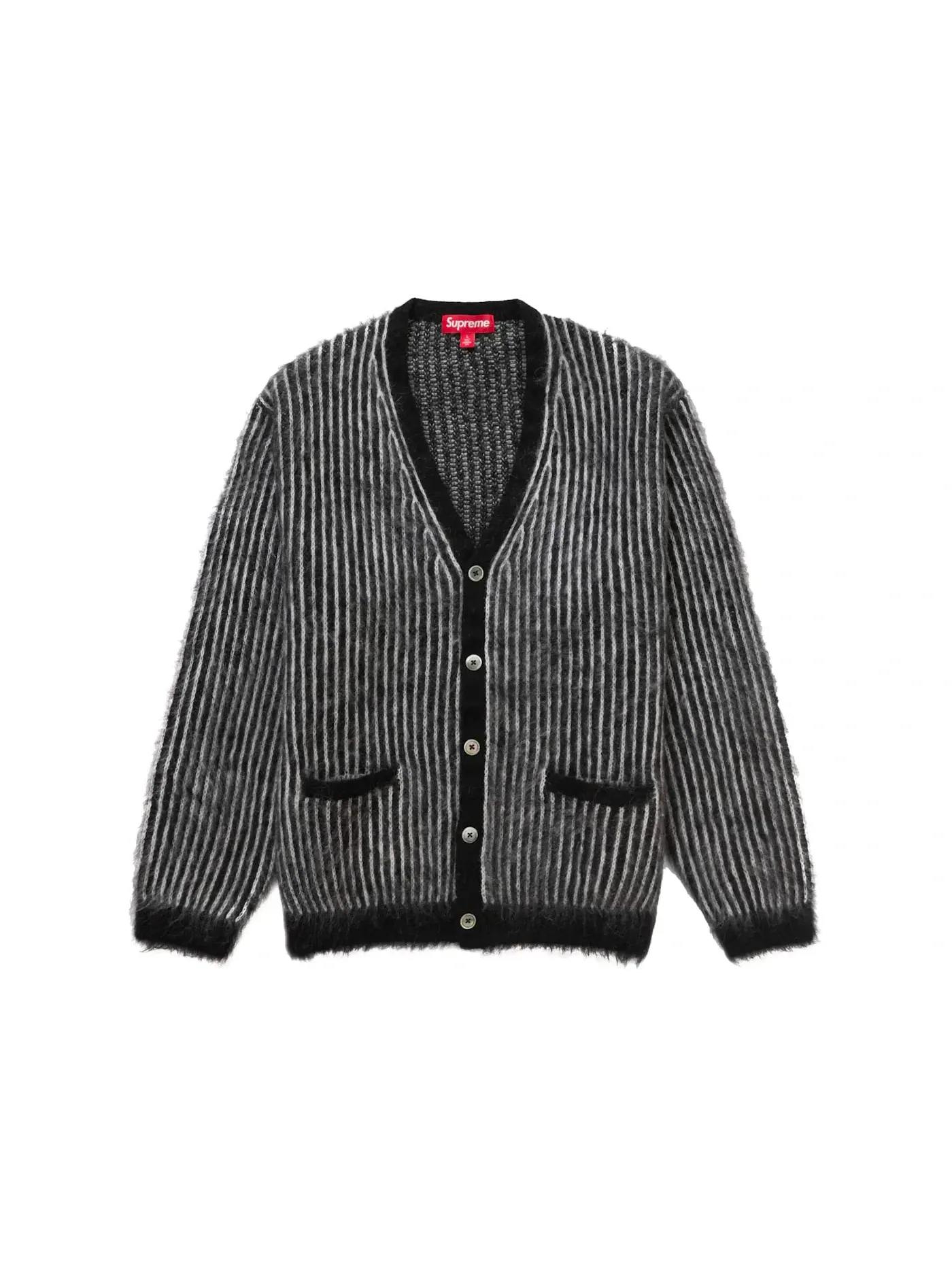 Мужской кардиган из мохера Supreme Cardigan — изображение 1 из 1, черный