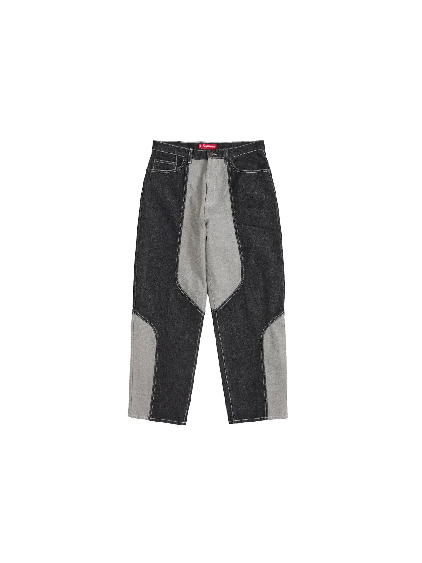 Мужские джинсы с контрастными вставками Supreme Jean — изображение 1 из 2, черный