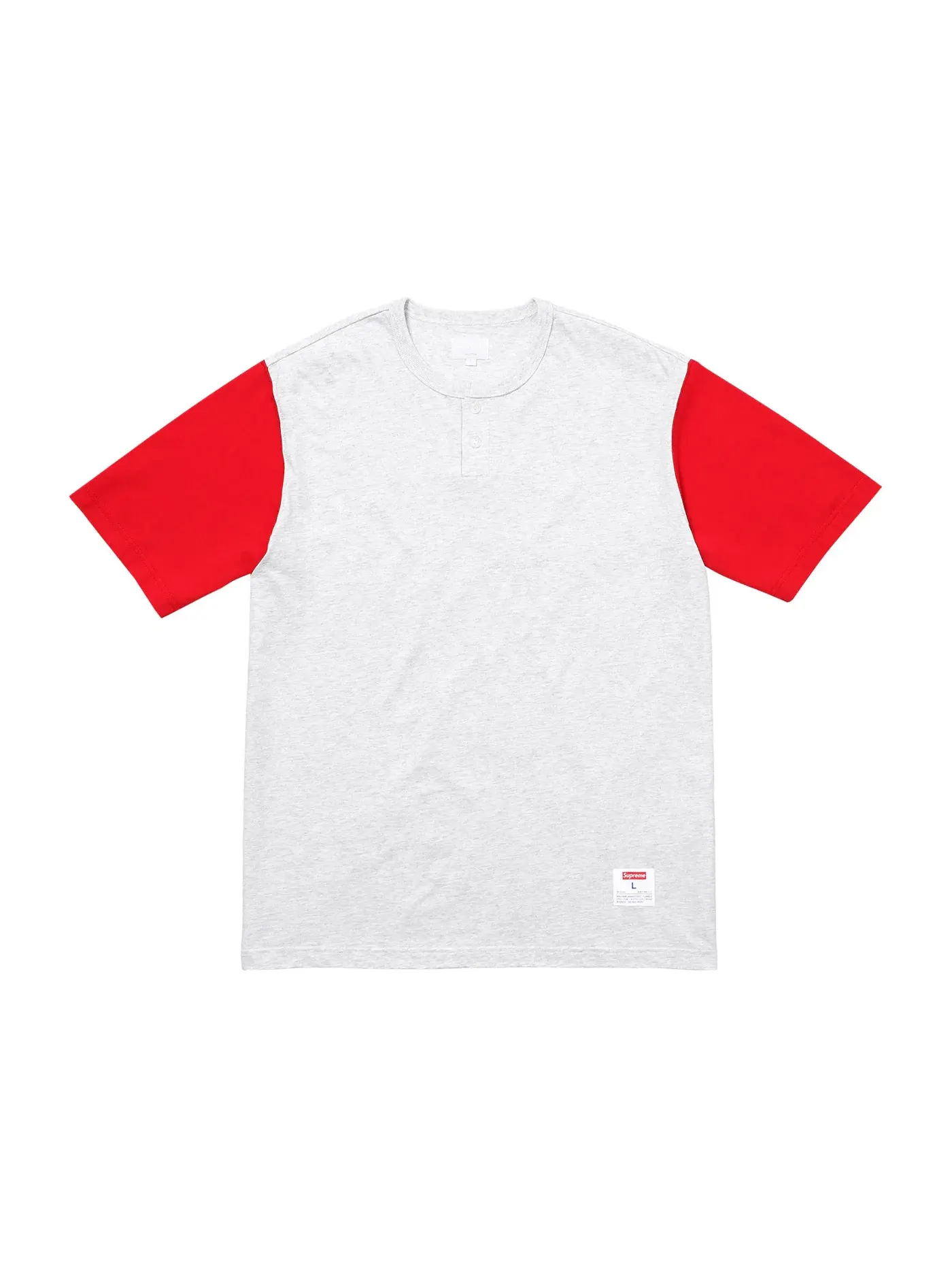Мужская футболка-поло Supreme Henley — изображение 1 из 1, серый
