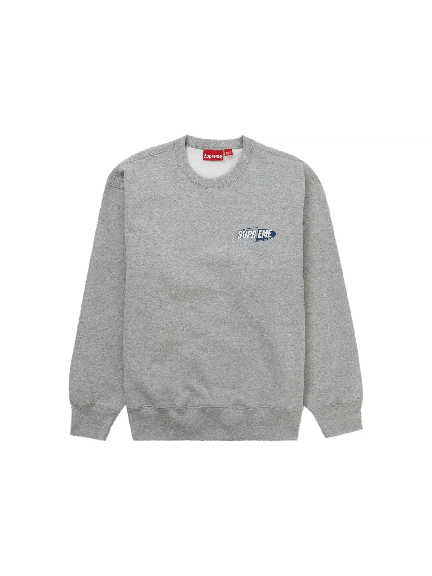Мужской свитшот с круглым вырезом Crewneck Supreme — изображение 1 из 2, серый