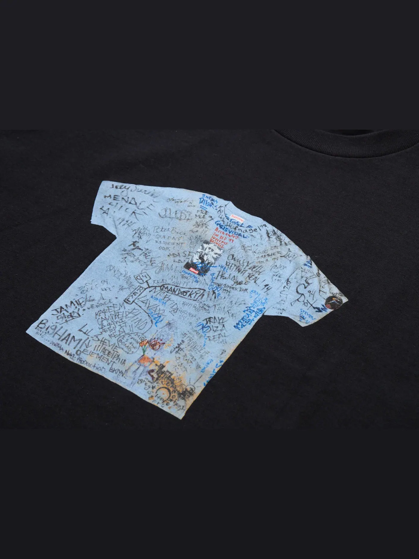 Мужская футболка Supreme 30th Anniversary First Tee — изображение 3 из 3, черный