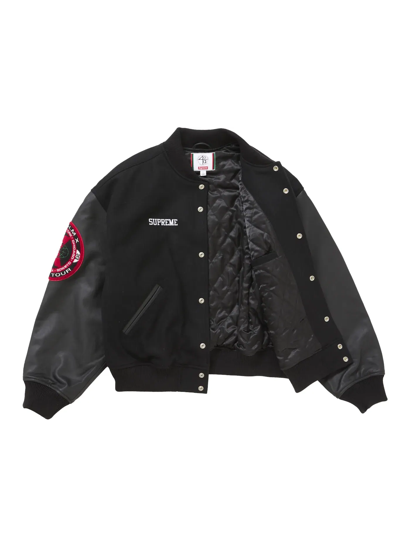 Мужская ветровка с принтом Malcolm X Supreme — изображение 2 из 3, черный
